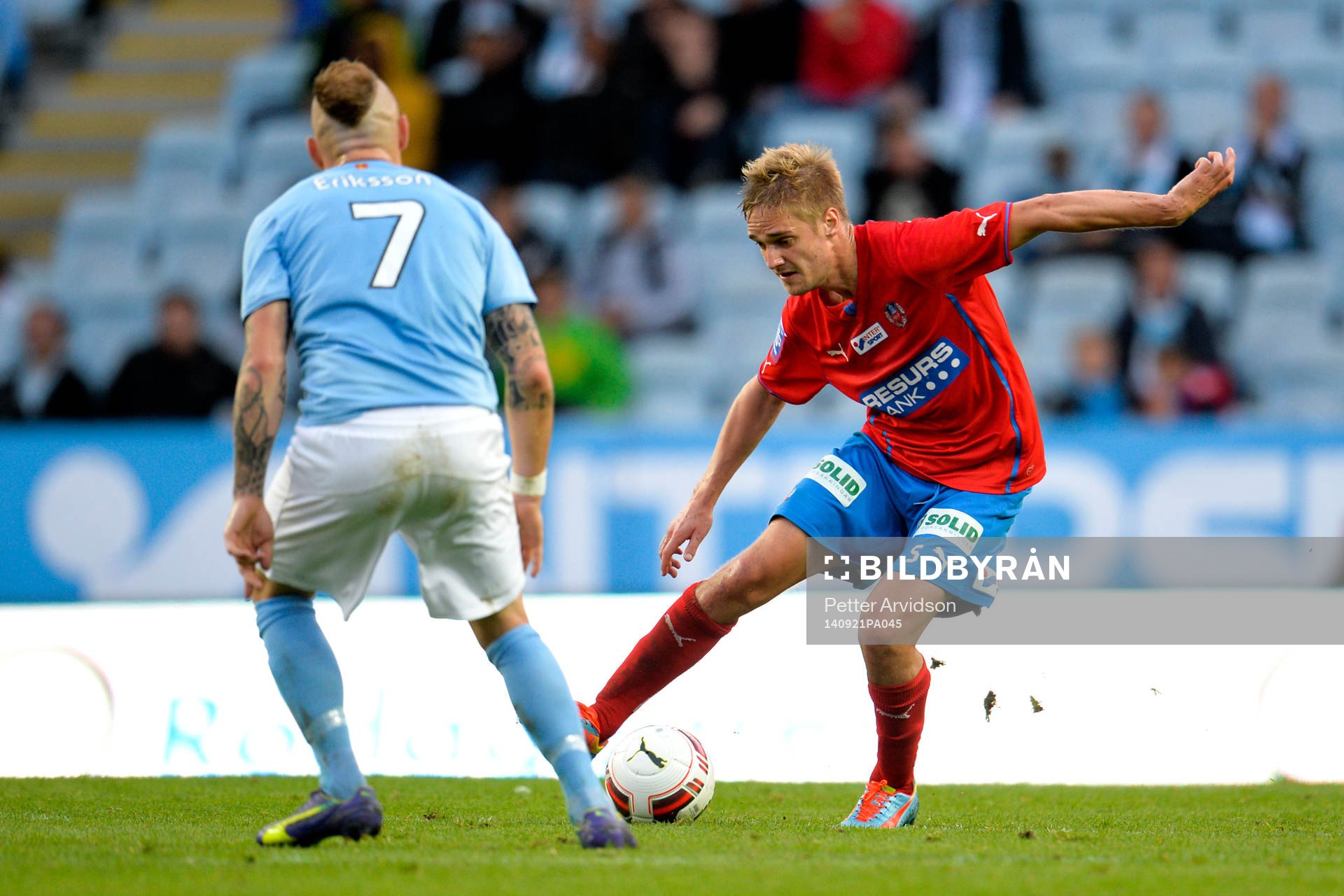 Helsingborgs Johan Mårtensson och Malmö FFs Magnus