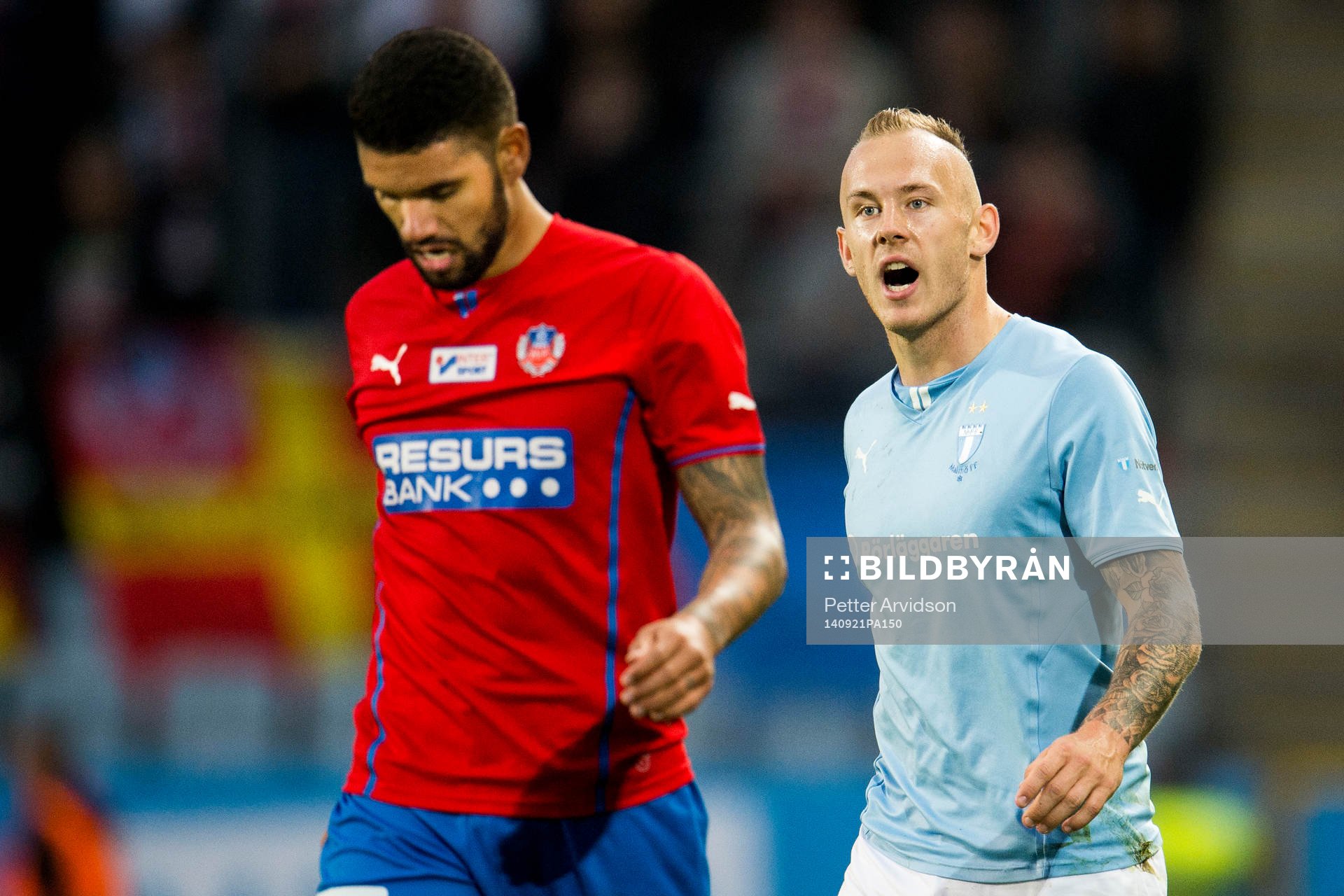 Malmö FFs Magnus Eriksson är irriterad på Helsingborgs