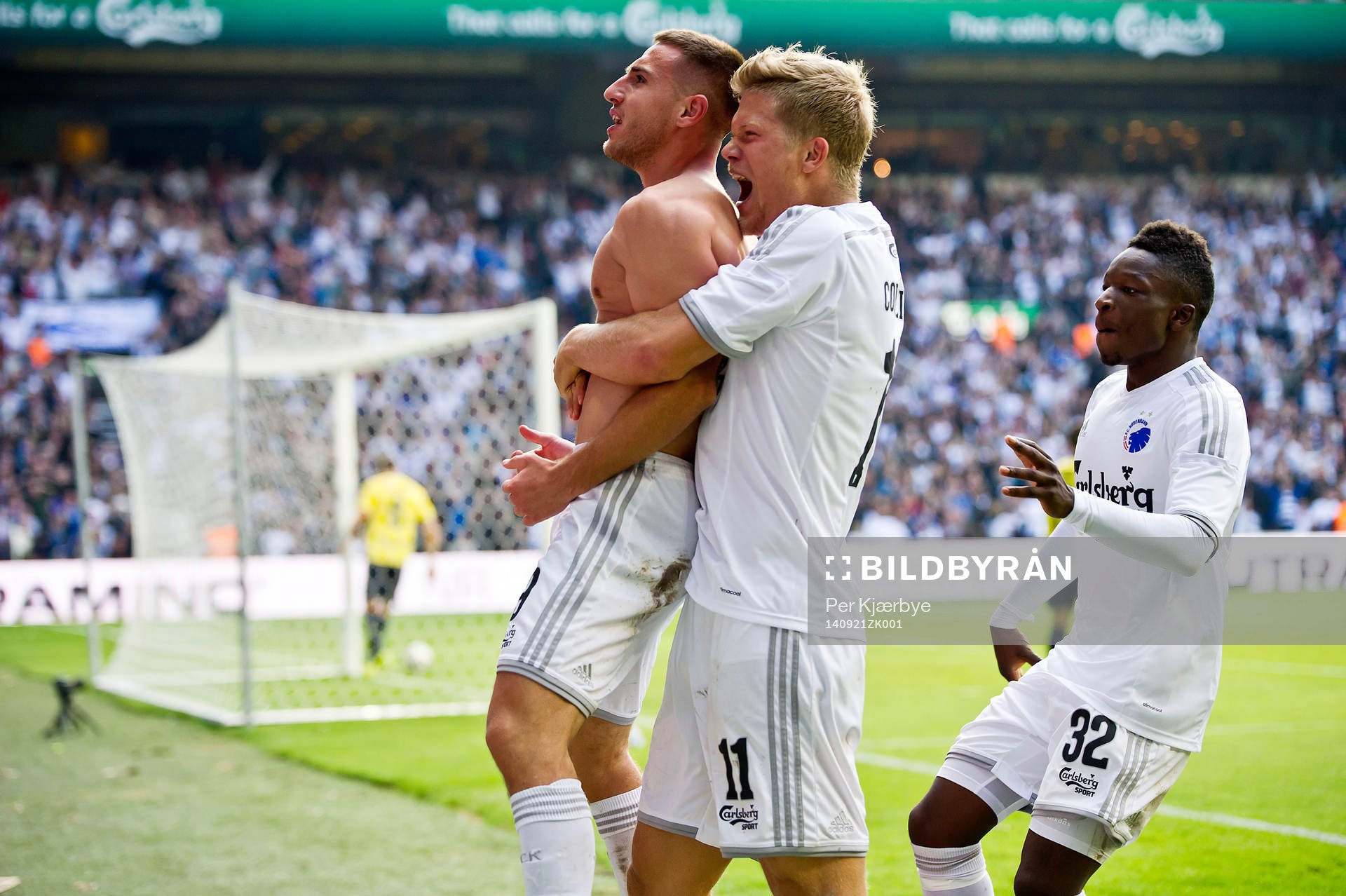 Baskim Kadrii, FCK Andreas Cornelius, FCK Danny Amankwaa,