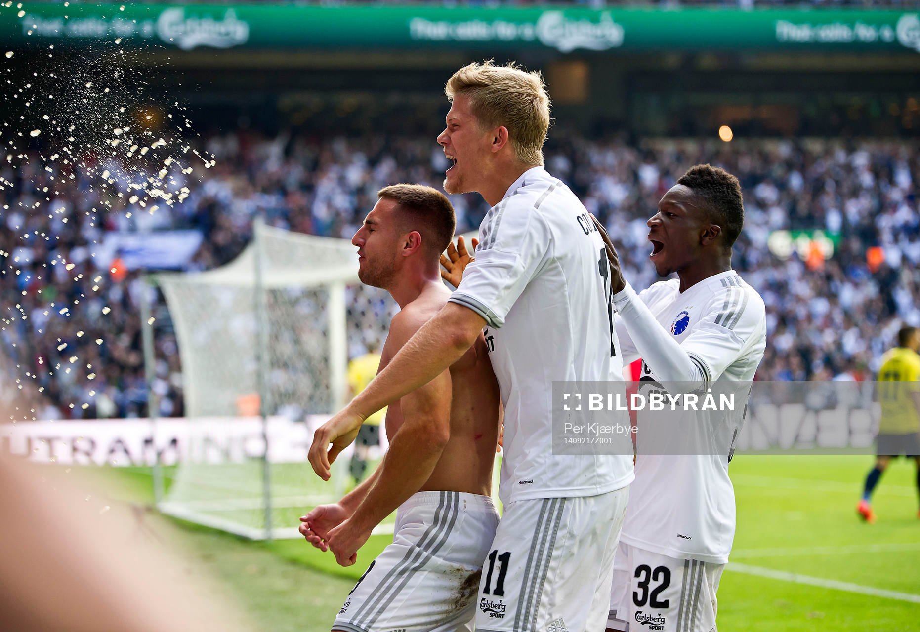 Baskim Kadrii, FCK Andreas Cornelius, FCK Danny Amankwaa,