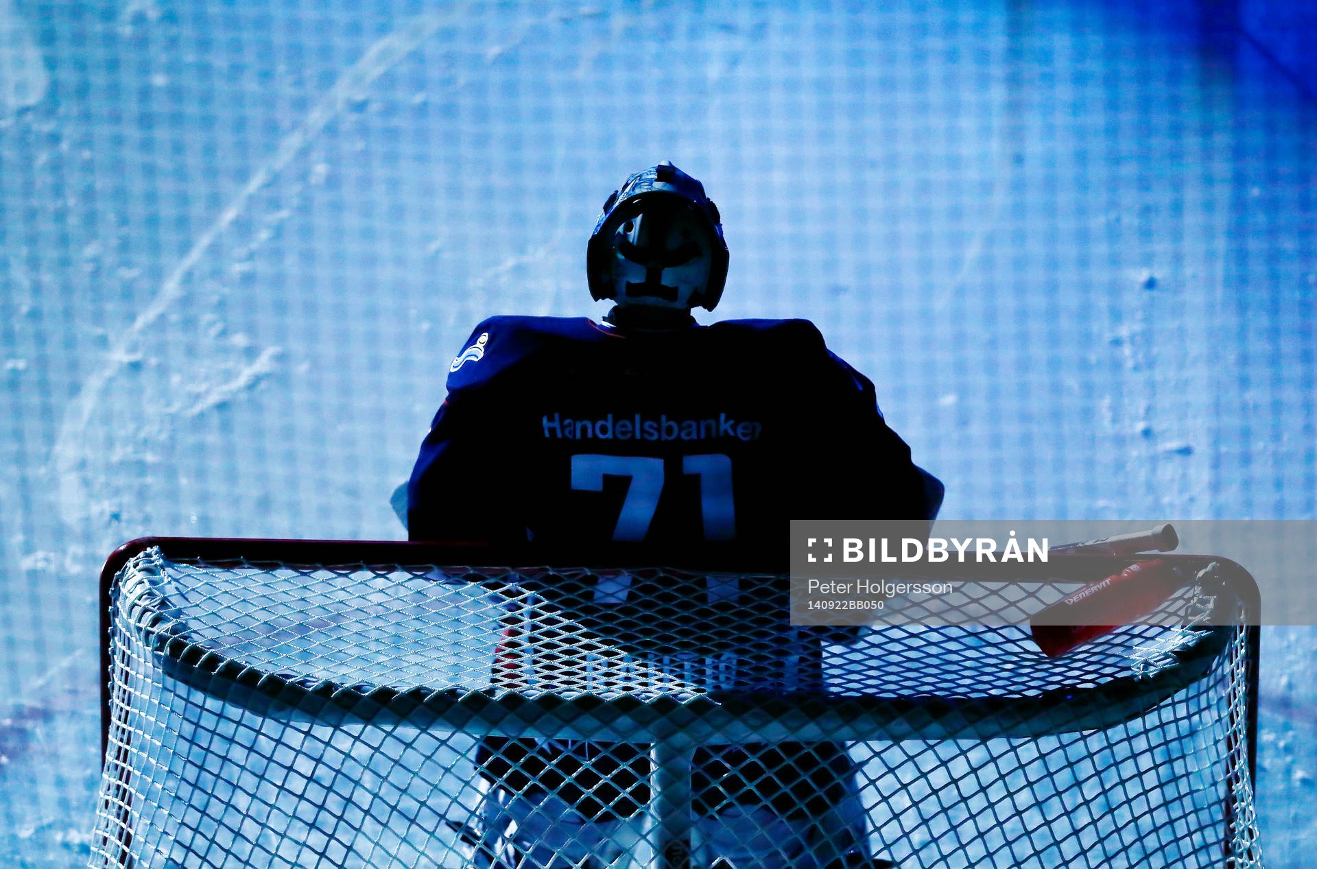 Linköpings David Rautio före ishockeymatchen i SHL mellan