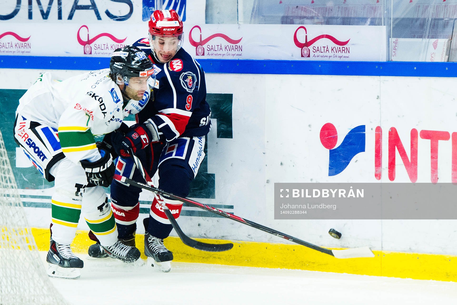Björklövens Per Hållberg och Södertäljes James Sixsmith