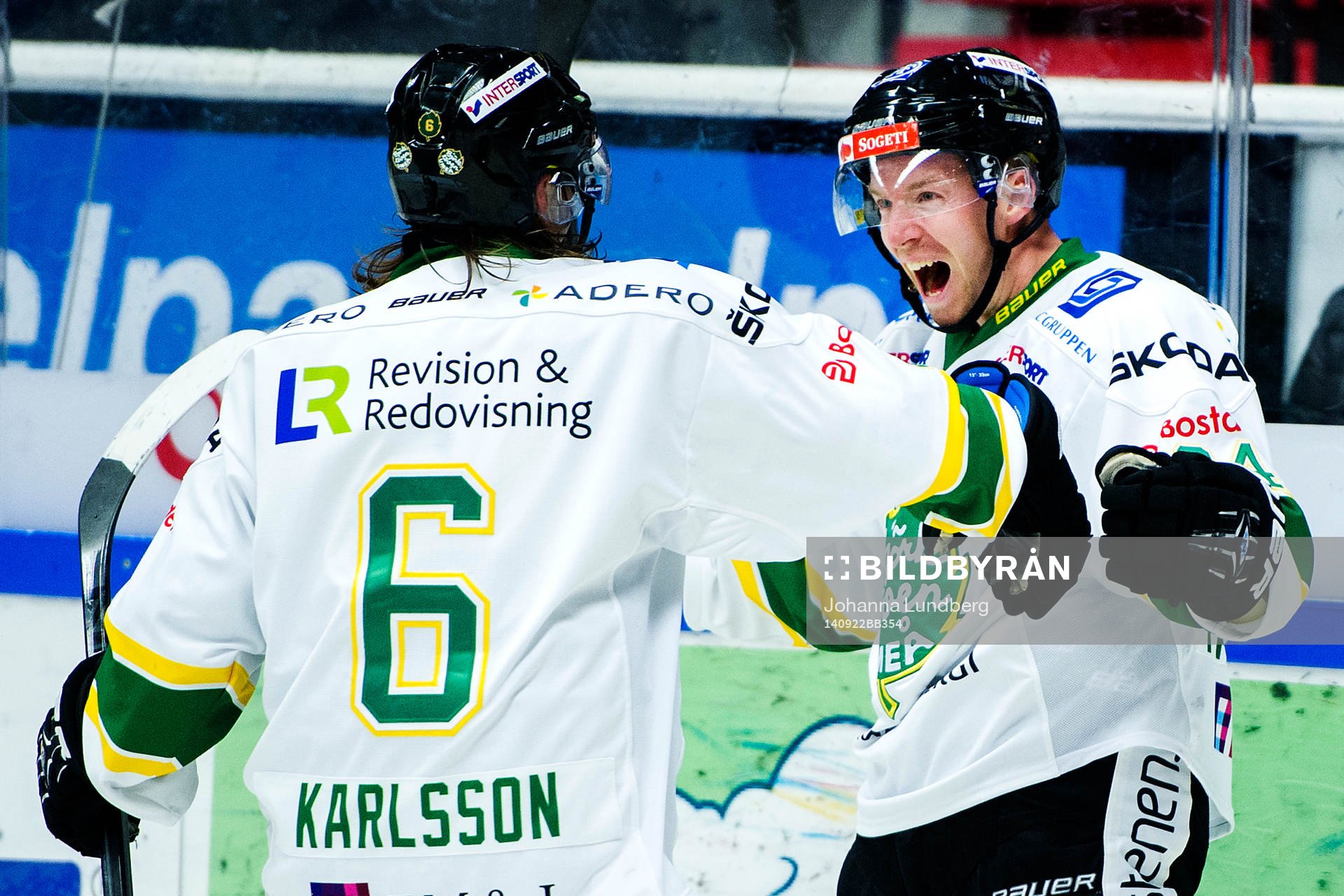 Björklövens Jon Palmebjörk jublar