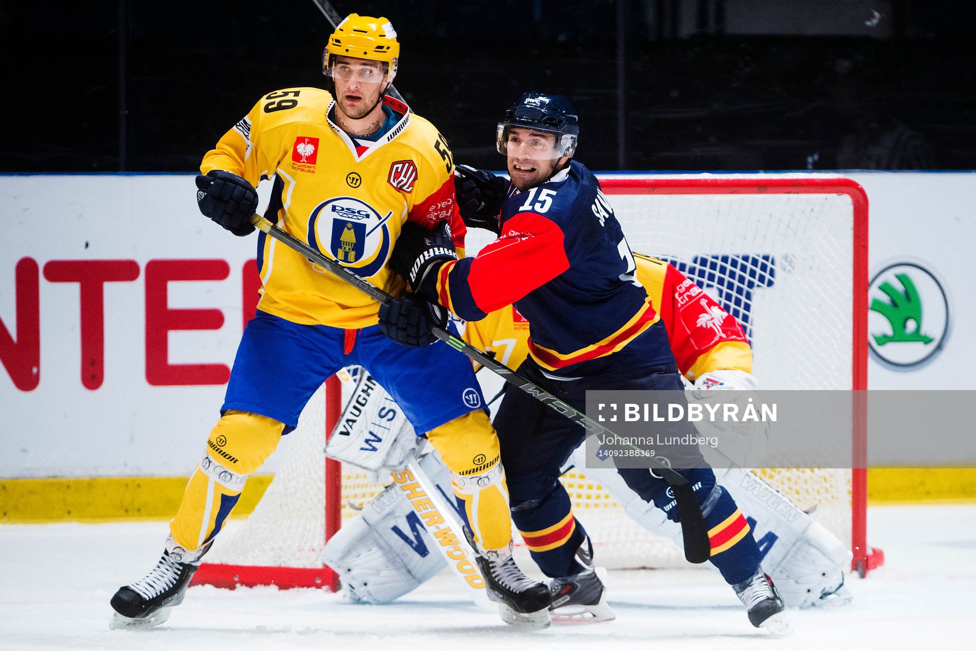 Zlins Oldrich Kotvan och Djurgårdens Steve Saviano