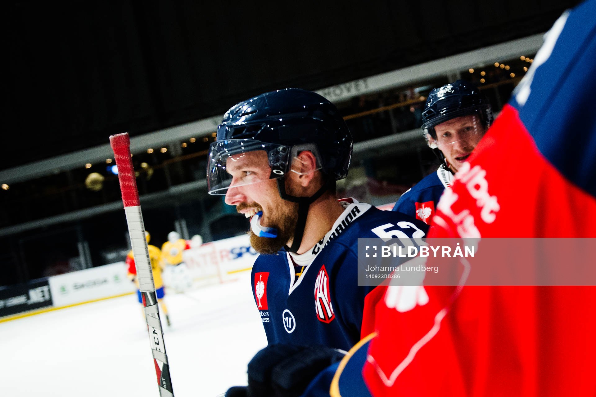 Djurgårdens Mikael Ahlén jublar