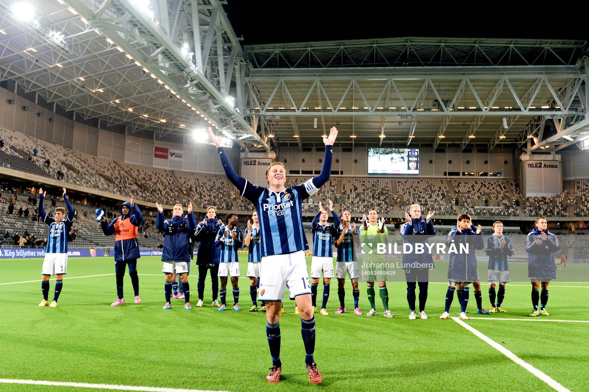 Djurgårdens Emil Bergström jublar
