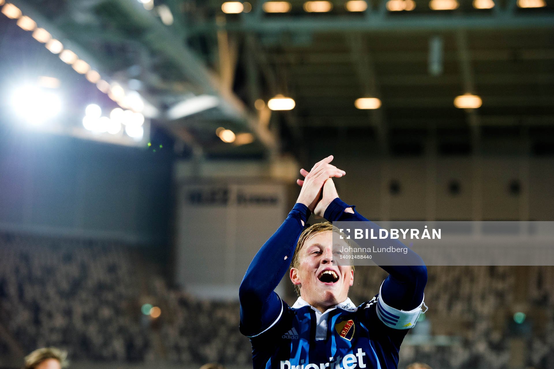 Djurgårdens Emil Bergström jublar