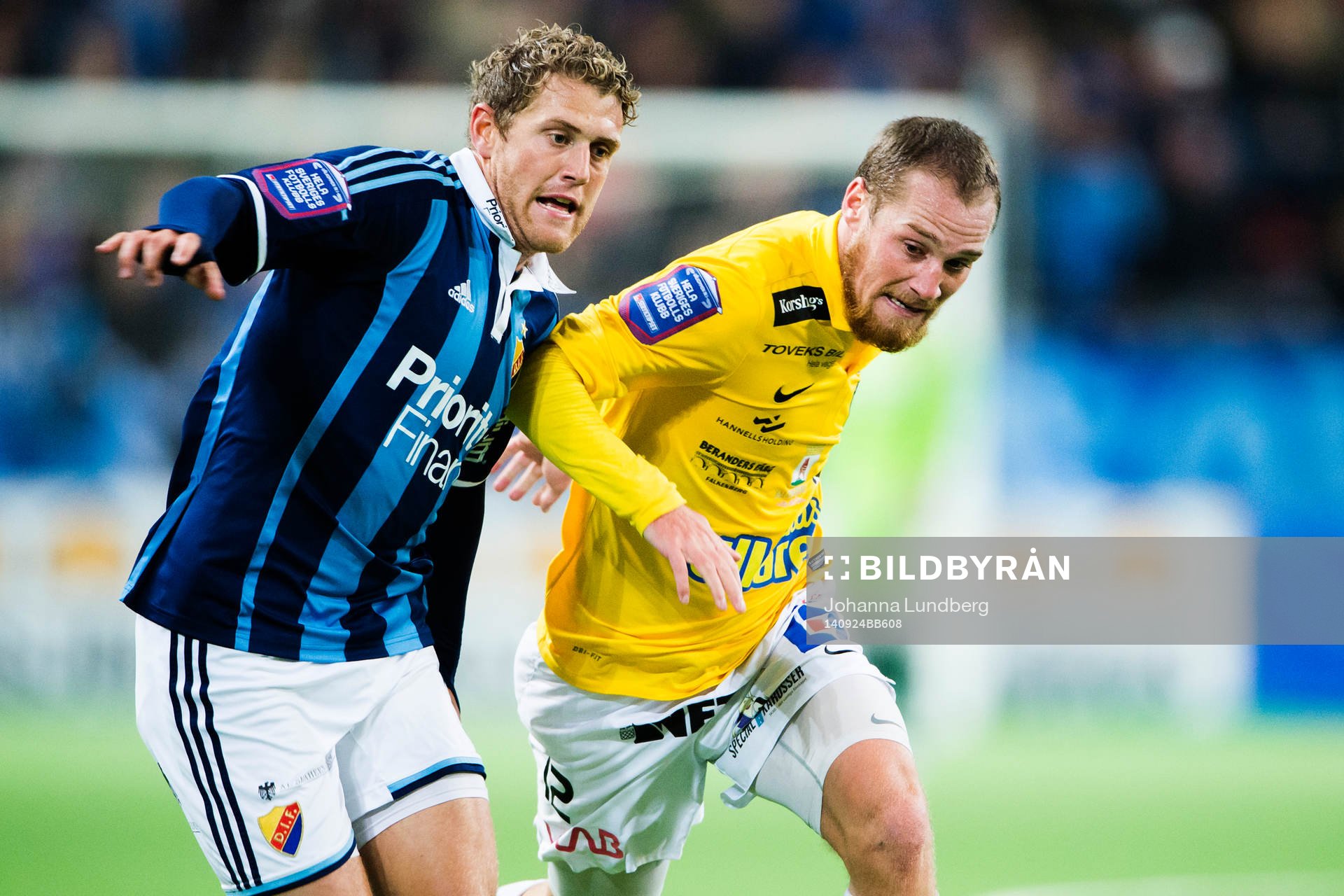 Djurgårdens Stefan Karlsson och Falkenbergs Christoffer