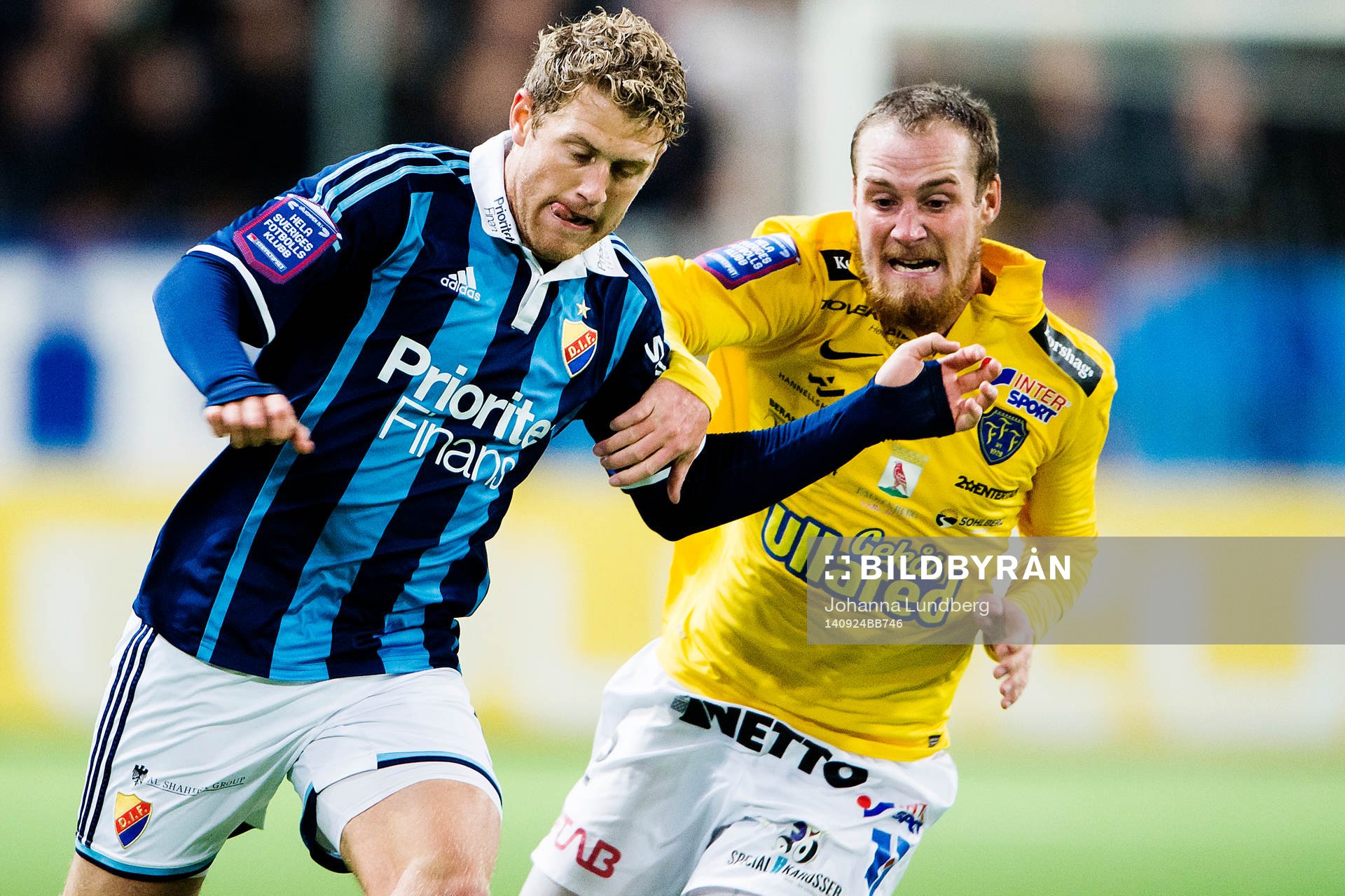 Djurgårdens Stefan Karlsson och Falkenbergs Christoffer