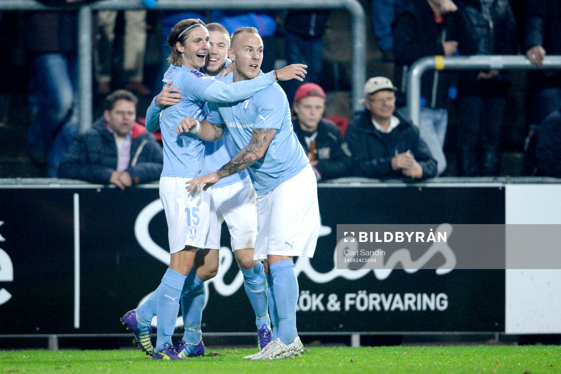 Malmö FFs Pawel Cibicki, Anton Tinnerholm och Magnus