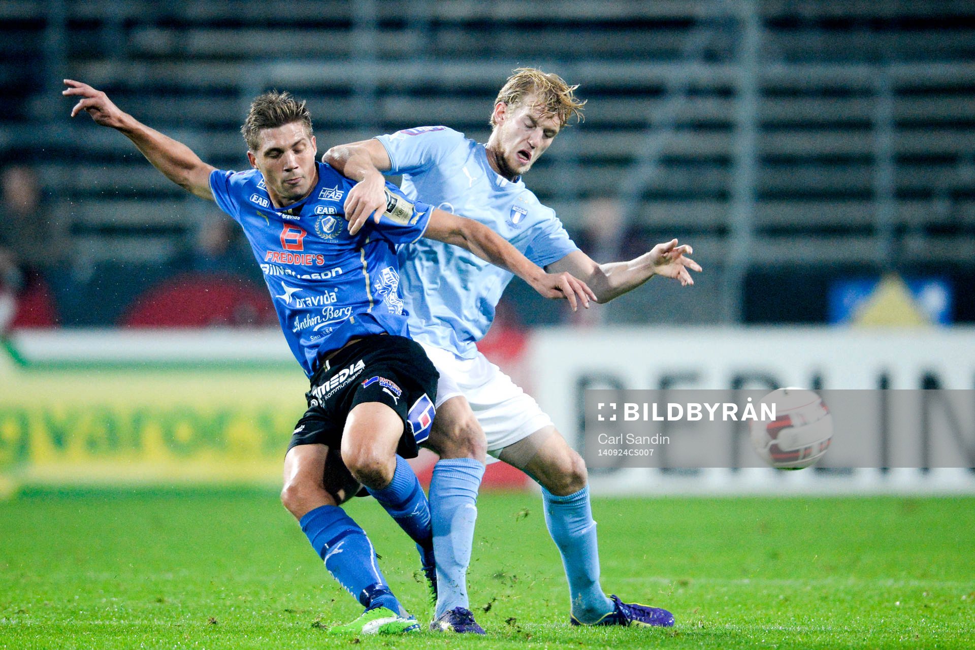 Halmstads Mikael Boman och Malmö FFs Filip Helander