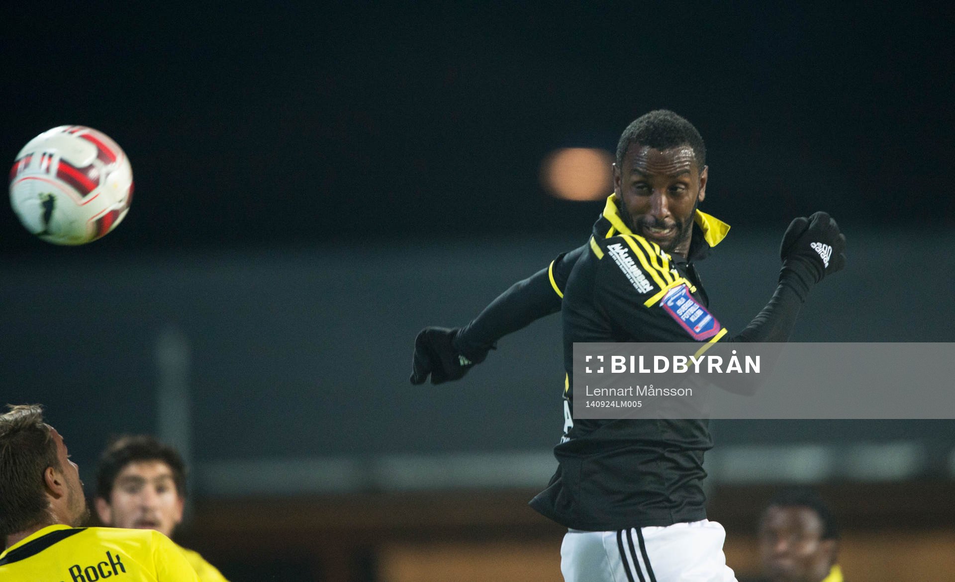 s Henok Goitom i matchen i allsvenskan mellan Mjällby och
