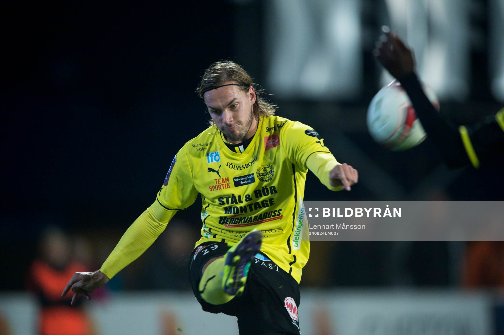 Mjällbys Danny Ervik i matchen i allsvenskan mellan
