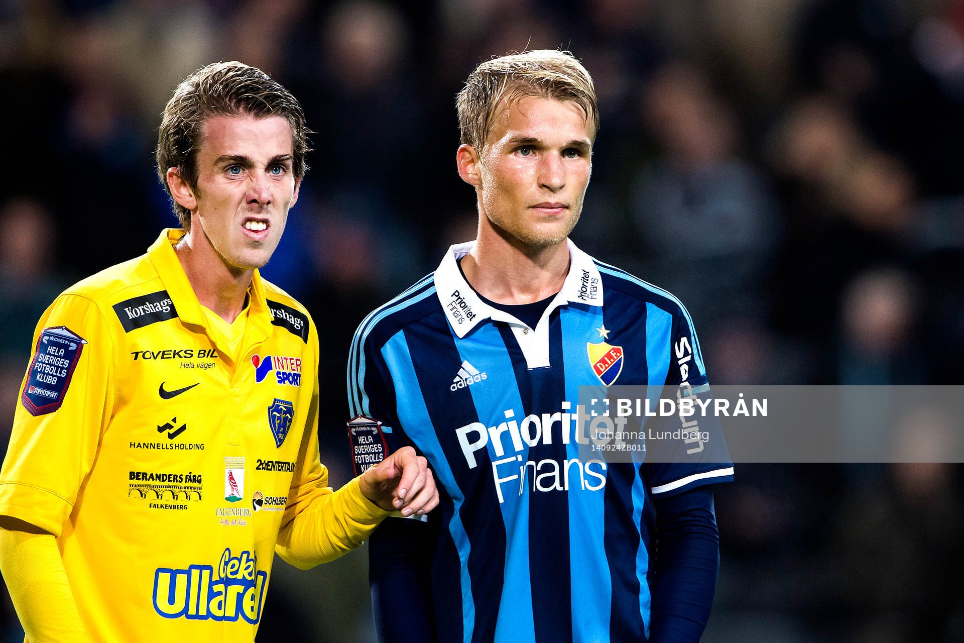 Falkenbergs Adam Eriksson och Djurgårdens Sebastian