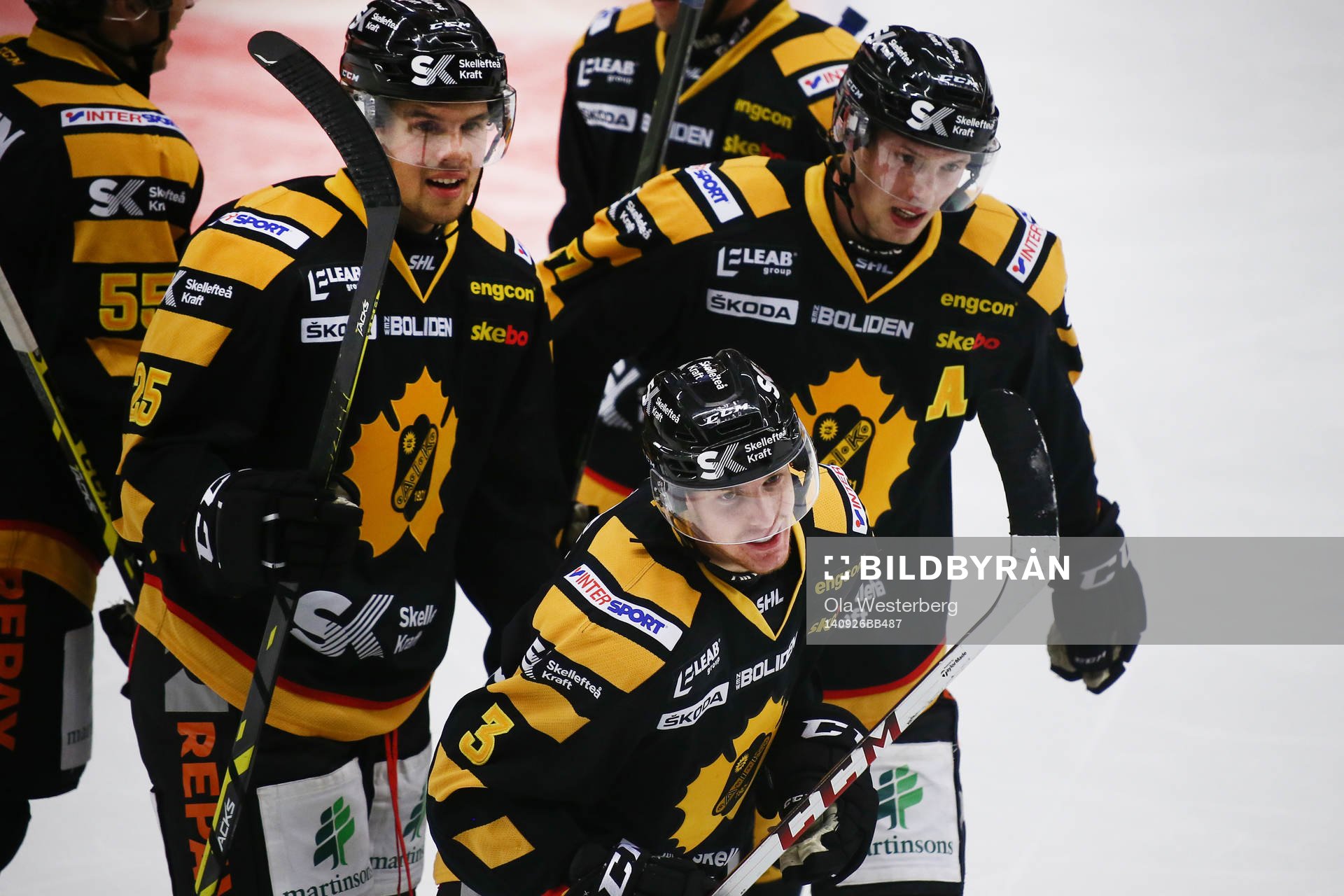 Skellefteås Niclas Burström, Axel Holmström  och Martin