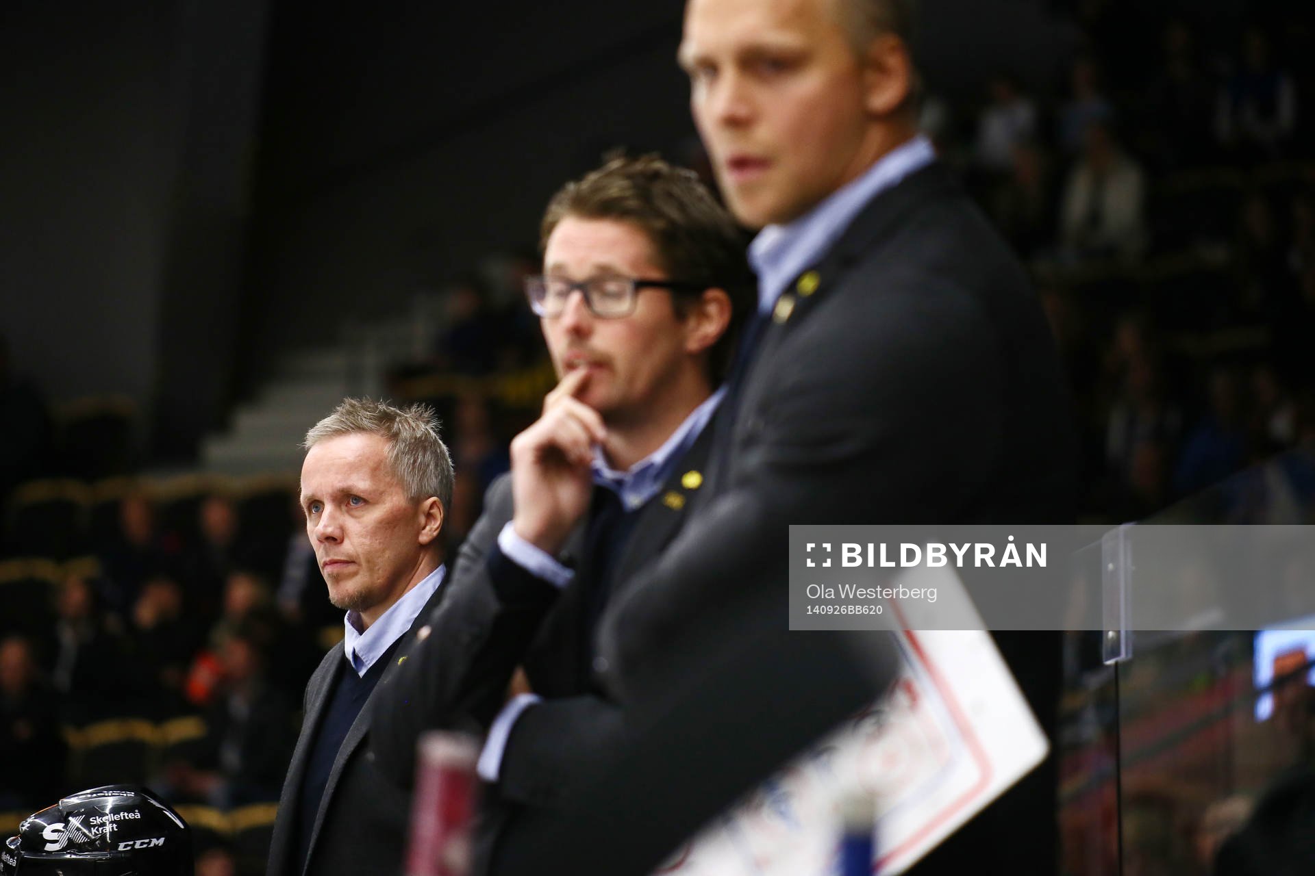 Skellefteås tränare Hans Wallson, Stefan Klockare och