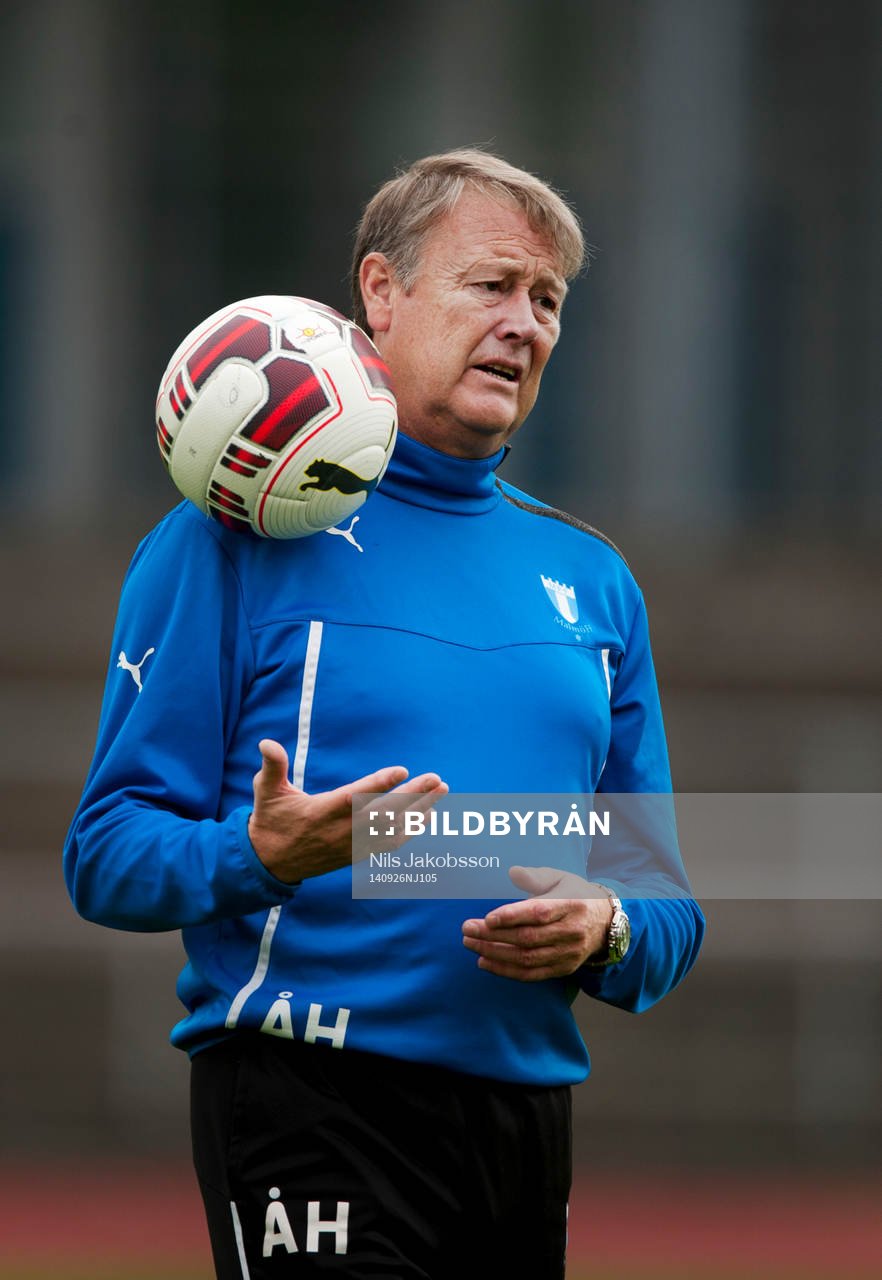 Malmö FFs tränare Åge Hareide när Malmö FF tränar