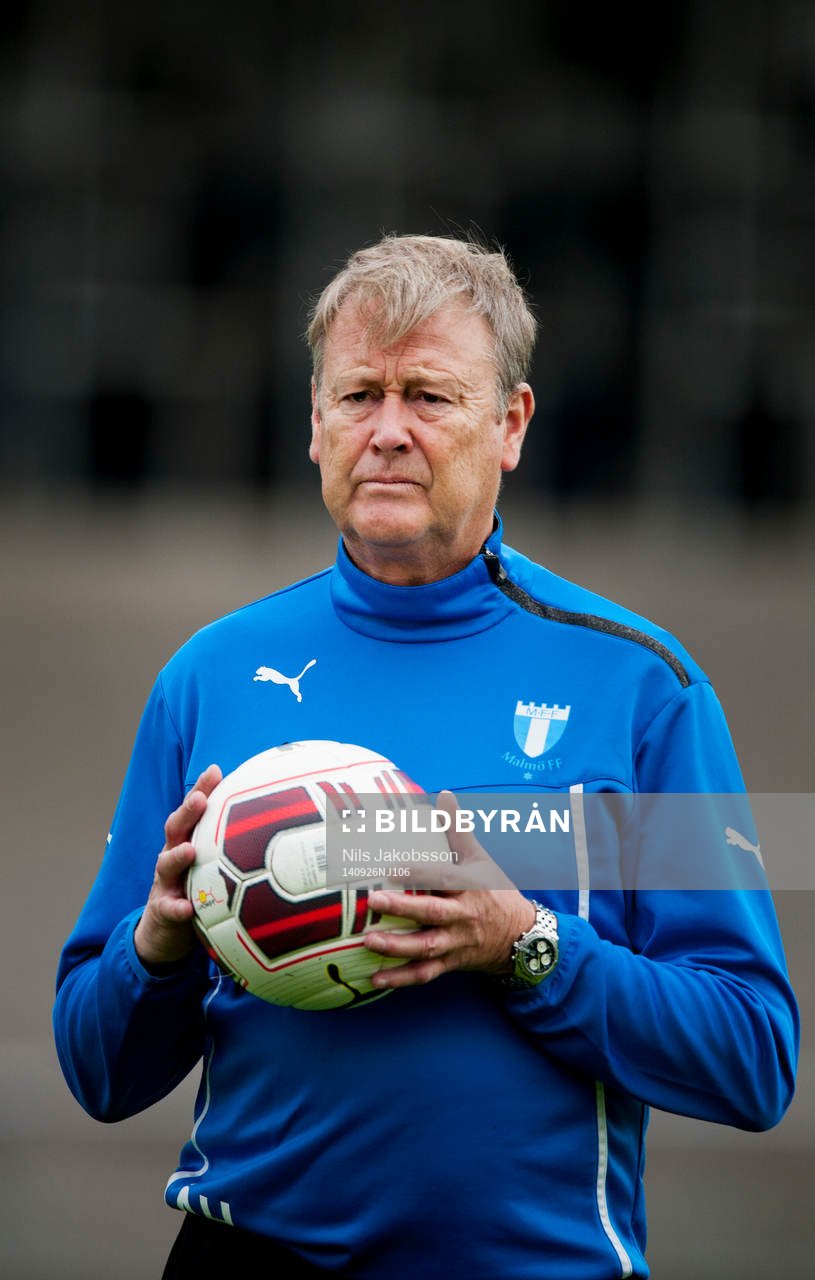 Malmö FFs tränare Åge Hareide när Malmö FF tränar