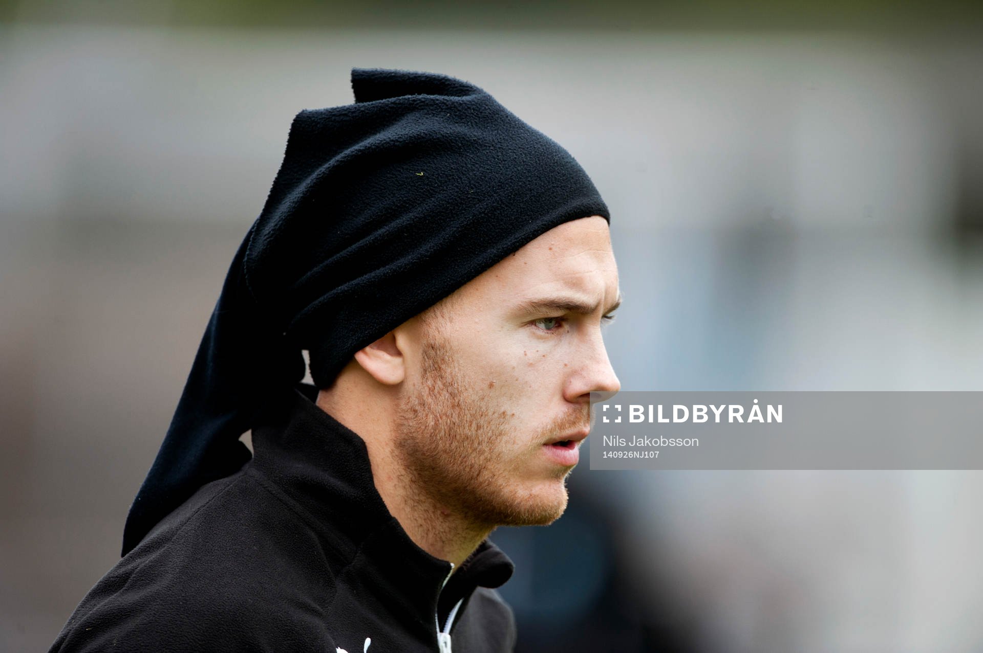 Malmö FFs Magnus Eriksson med en snygg mössa när Malmö