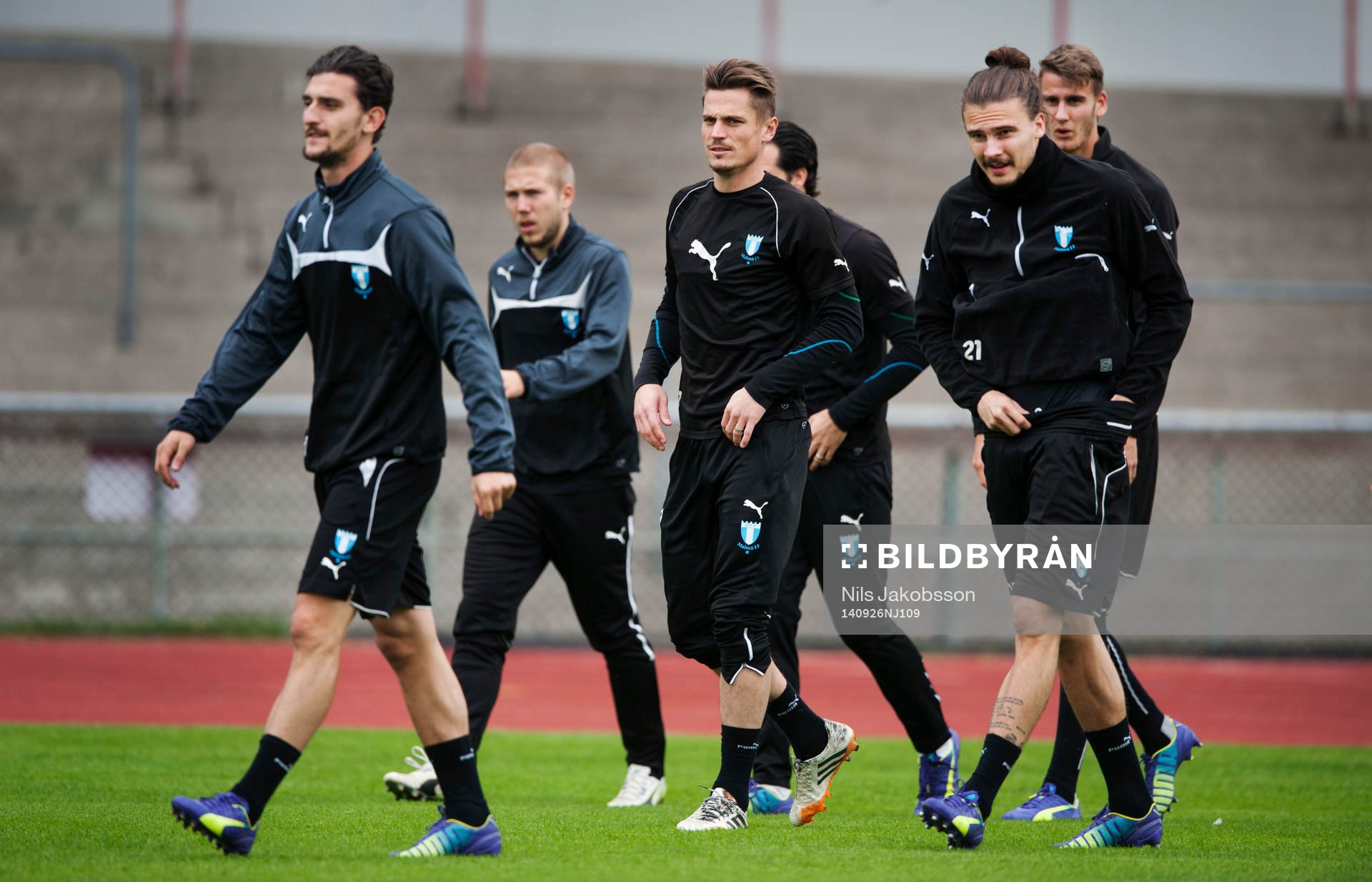 Malmö FFs Agon Mehmeti, Anton Tinnerholm, Markus Rosenberg