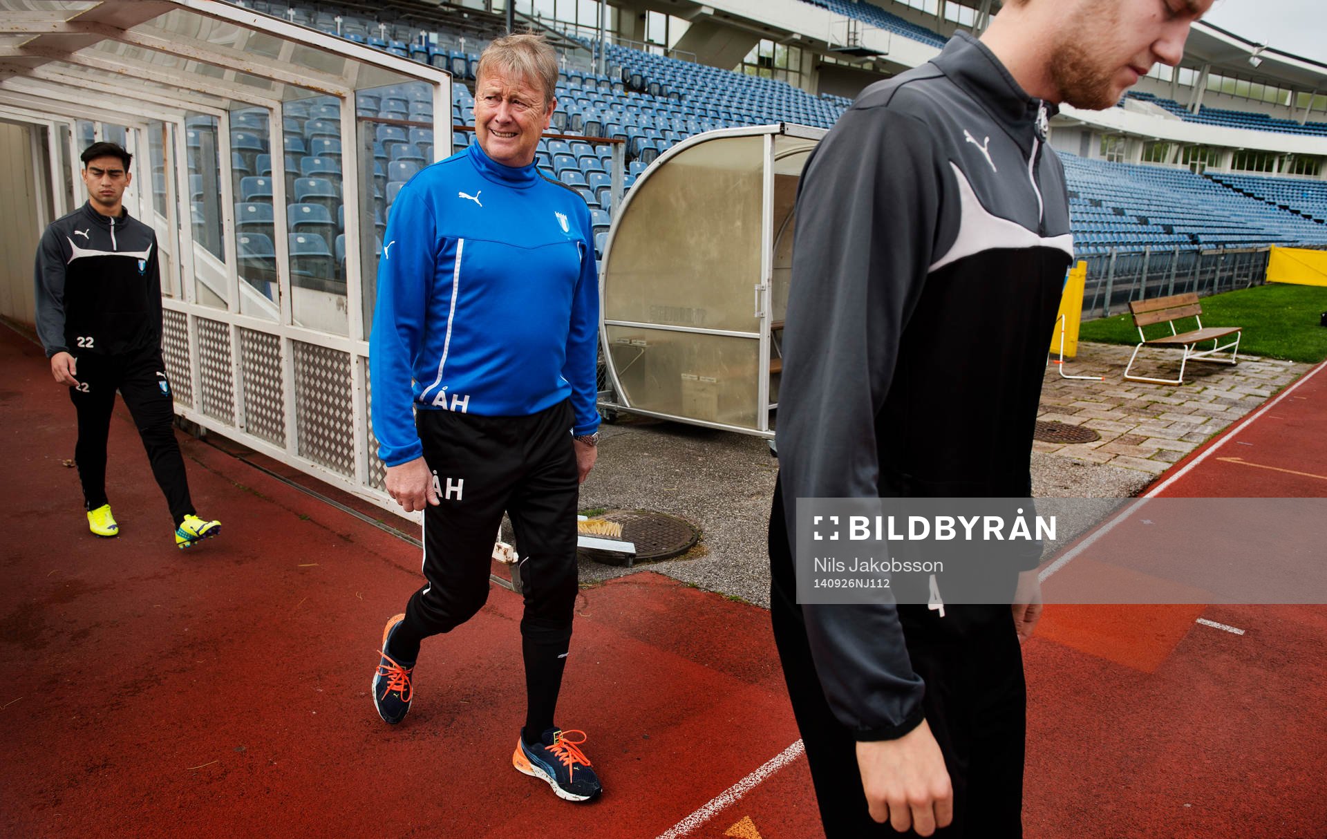 Malmö FFs tränare Åge Hareide och Filip Helander när