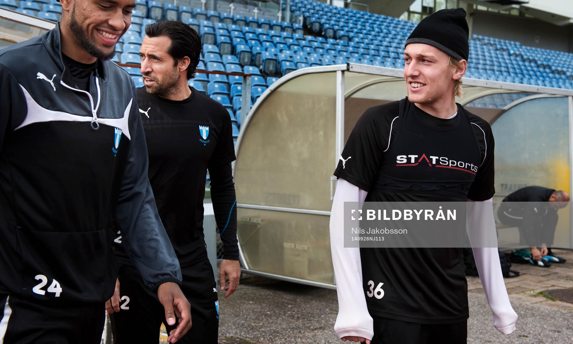 Malmö FFs Isaac Kiese Thelin, Matias Concha och Emil