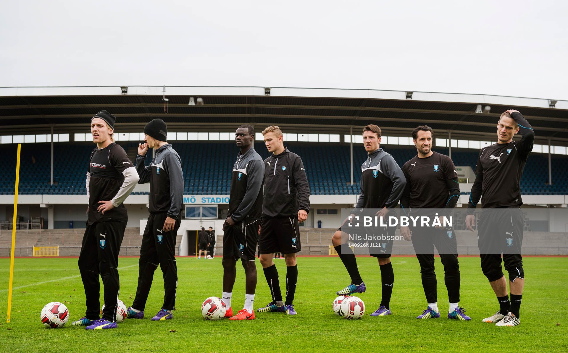 Malmö FFs Emil Forsberg, Pawel Cibicki, Enock Kofi Adu,