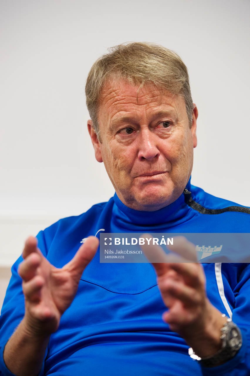 Malmö FFs tränare Åge Hareide i en intervju