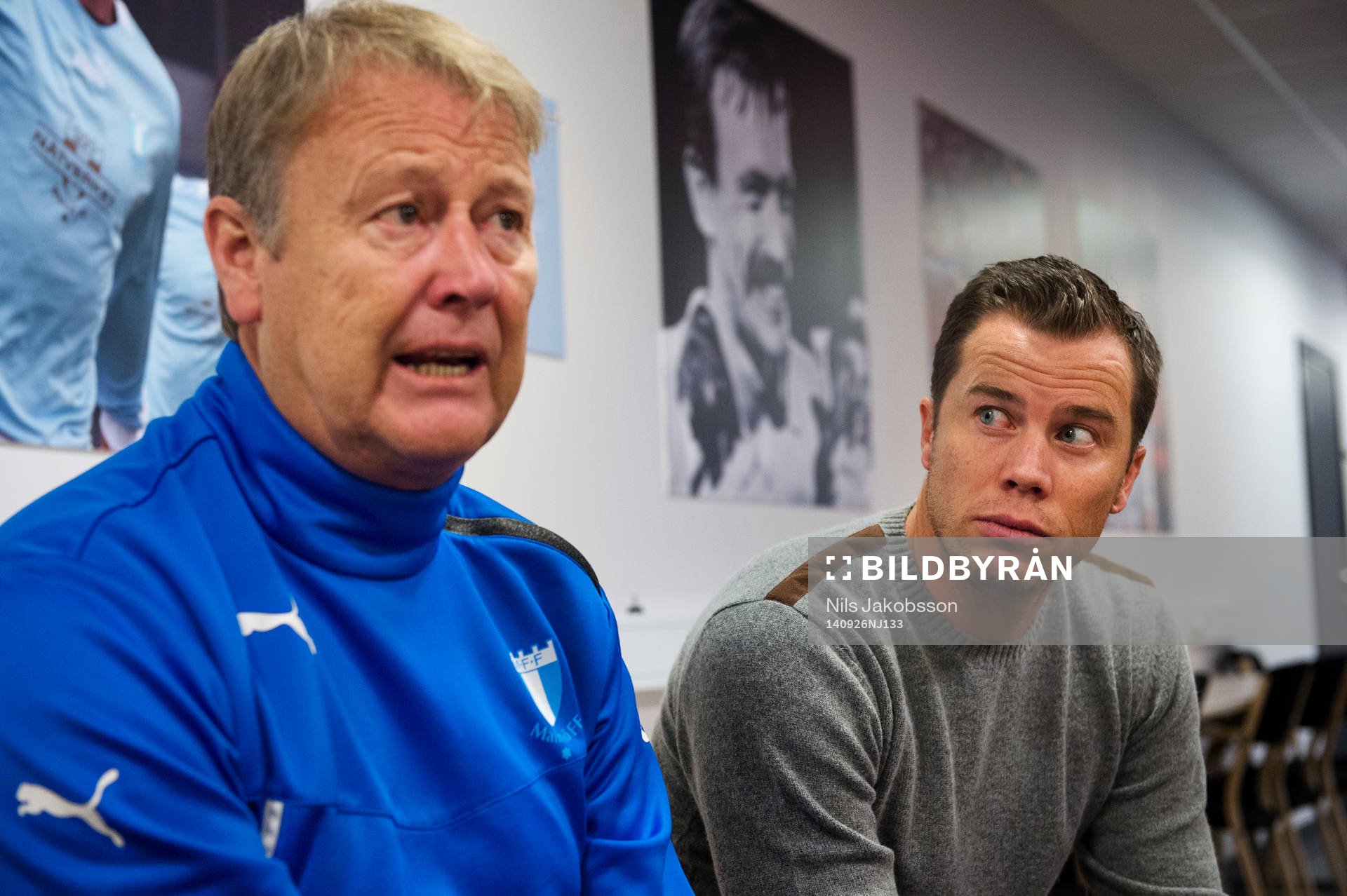 Malmö FFs tränare Åge Hareide och sportchef Daniel