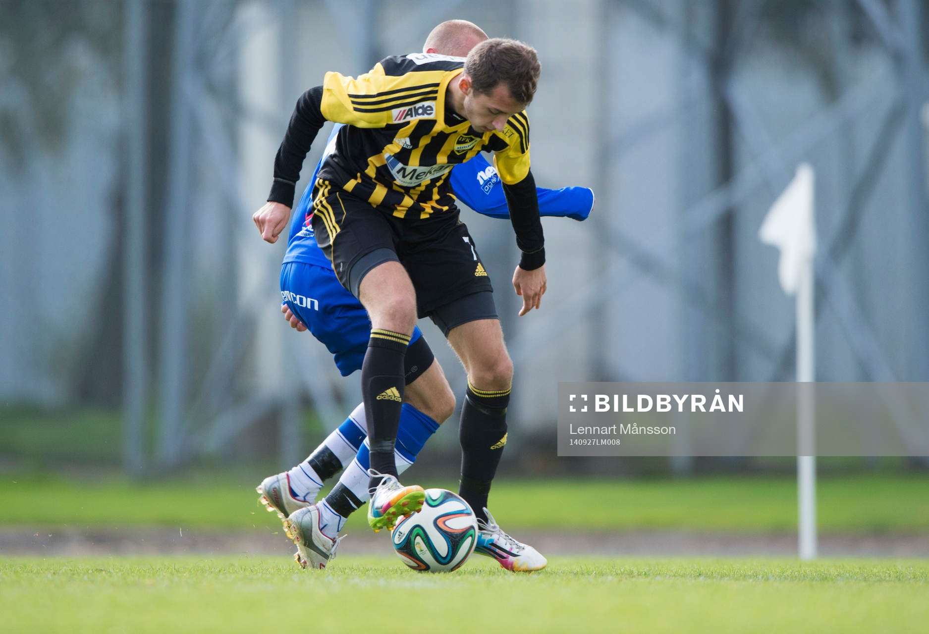 IFK Hässleholms Ilir Salja i matchen i division 3 mellan