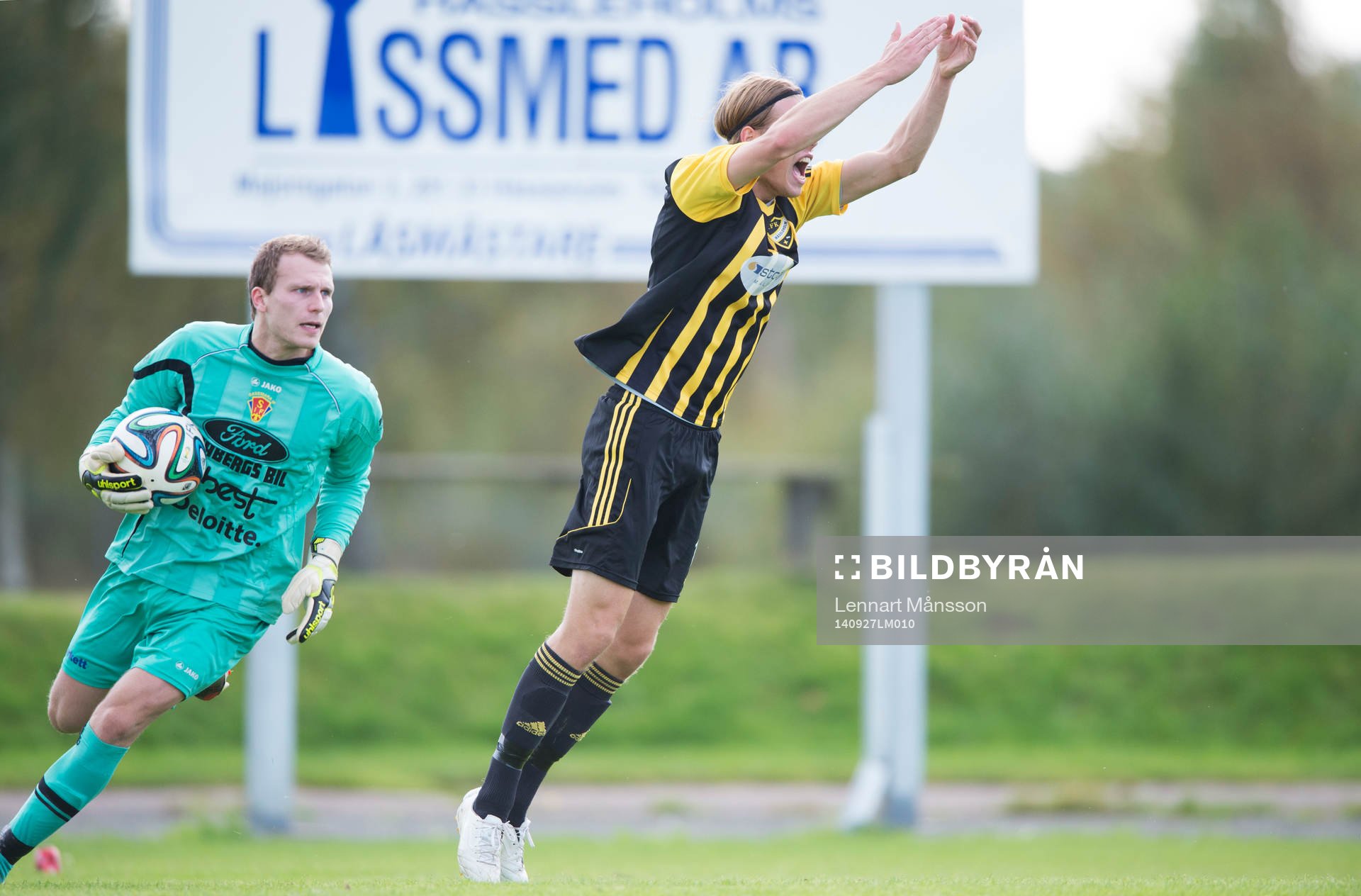 IFK Hässleholms Filip Ranmo i matchen i division 3 mellan