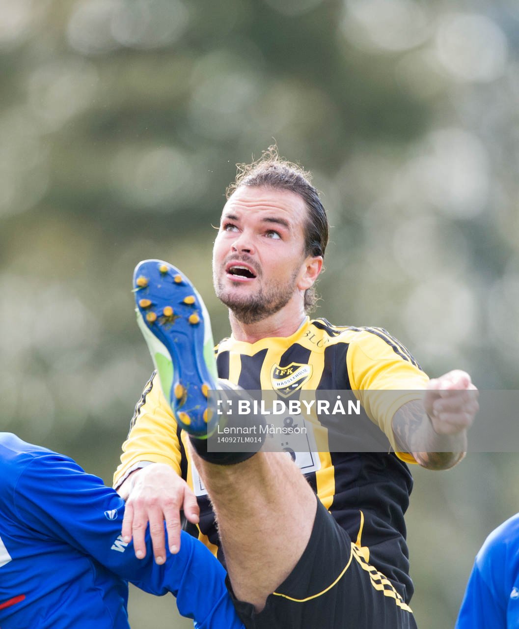 IFK Hässleholms Filip Thurn i matchen i division 3 mellan
