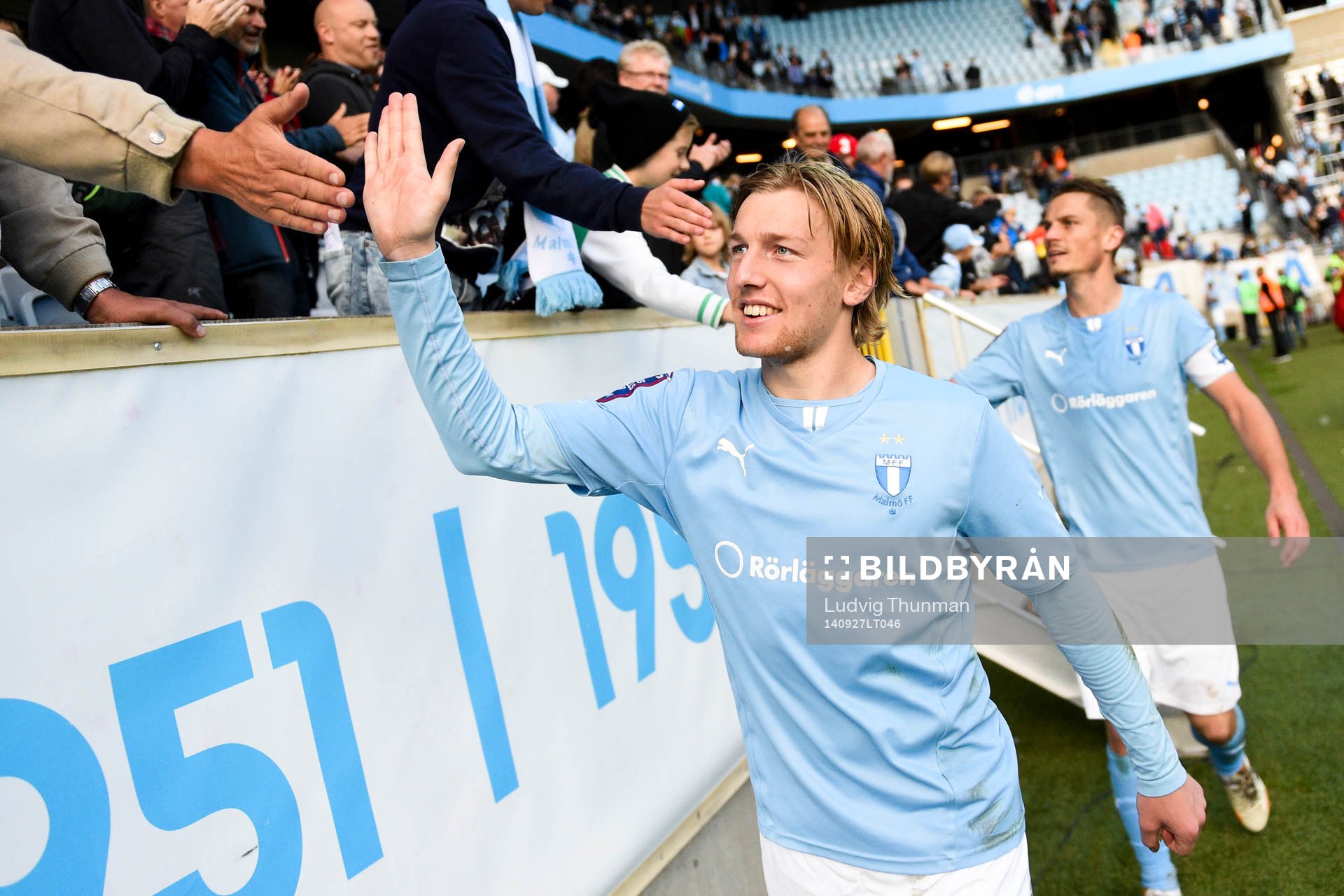 Malmö FFs Emil Forsberg och Markus Rosenberg tackar