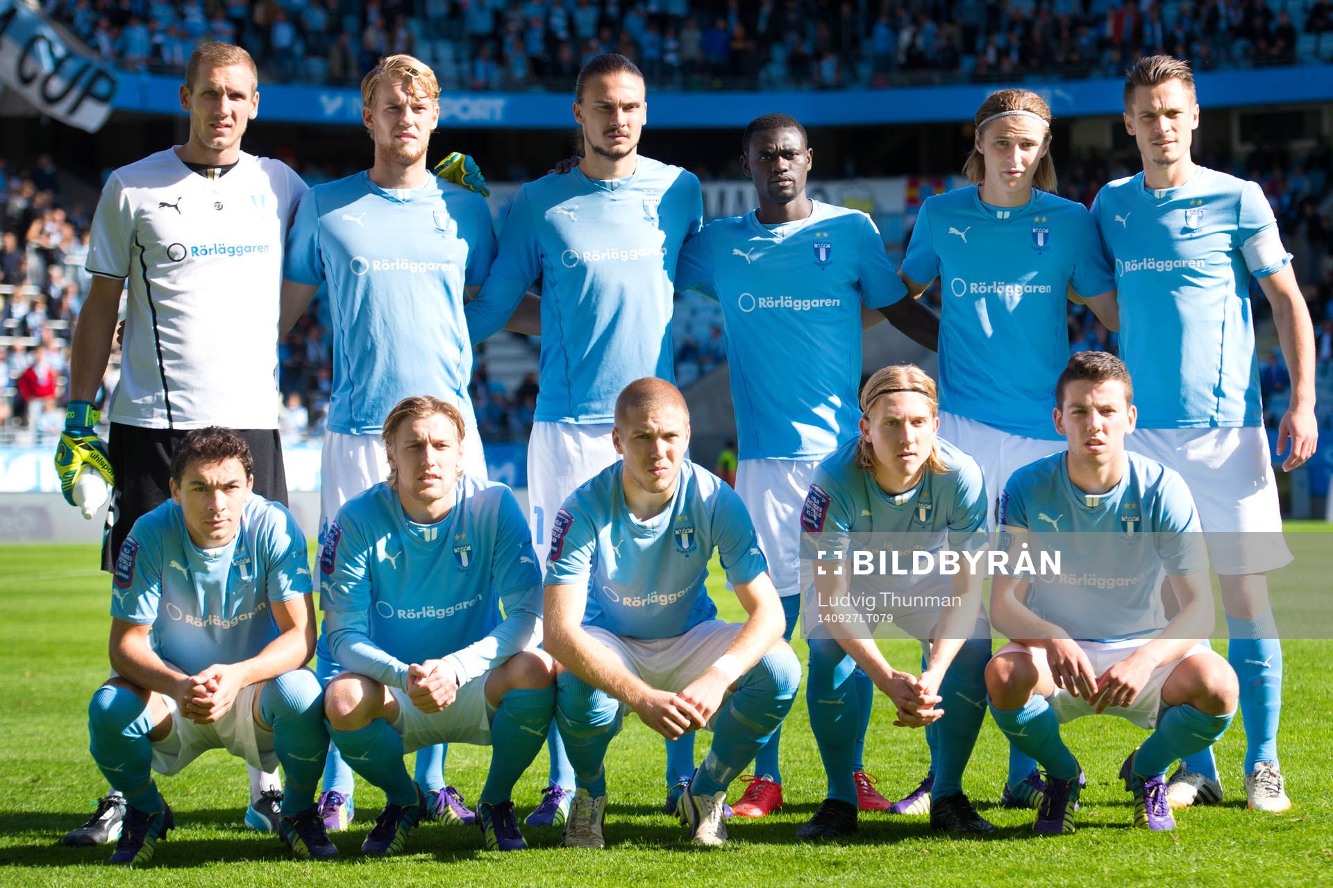 målvakt Robin Olsen, Filip Helander, Erik Johansson, Enock