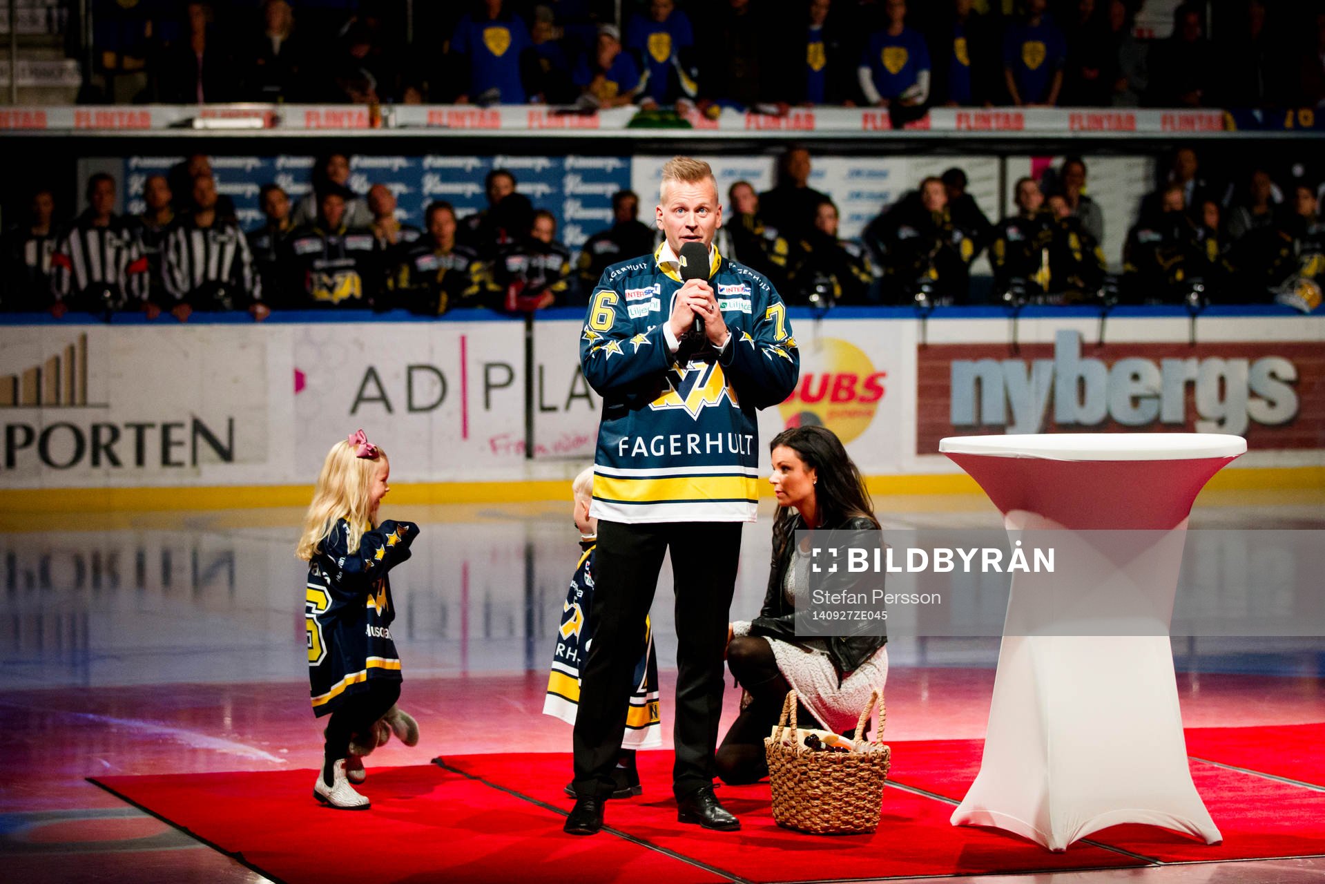 Johan Davidsson höll ett tal
