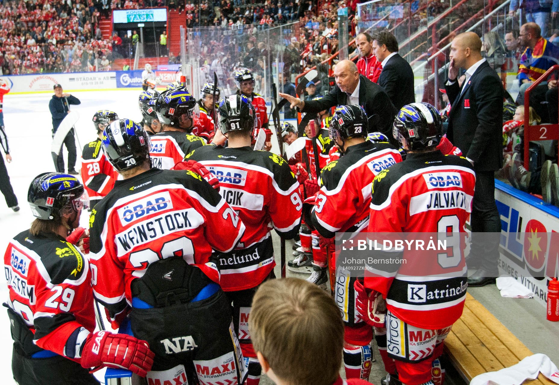 Örebros tränare Kent Johansson och Johan Tornberg,