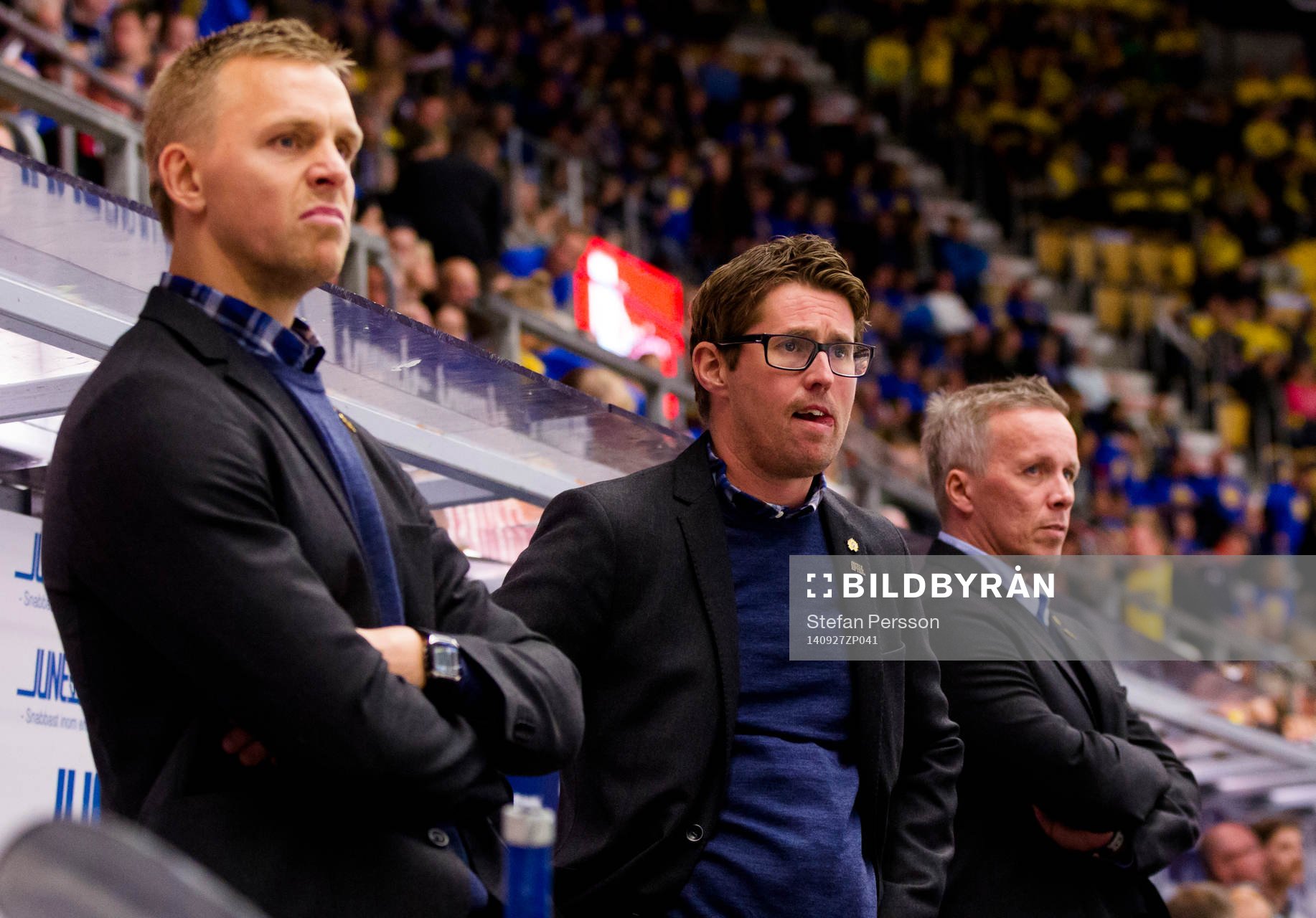 Skellefteås tränare Bert Robertsson, Stefan Klockare och