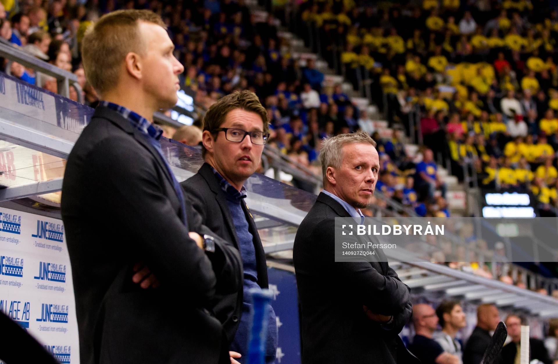 Skellefteås tränare Bert Robertsson, Stefan Klockare och