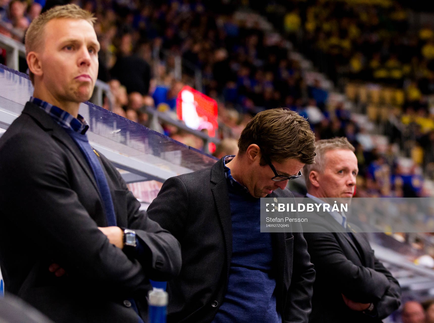 Skellefteås tränare Bert Robertsson, Stefan Klockare och