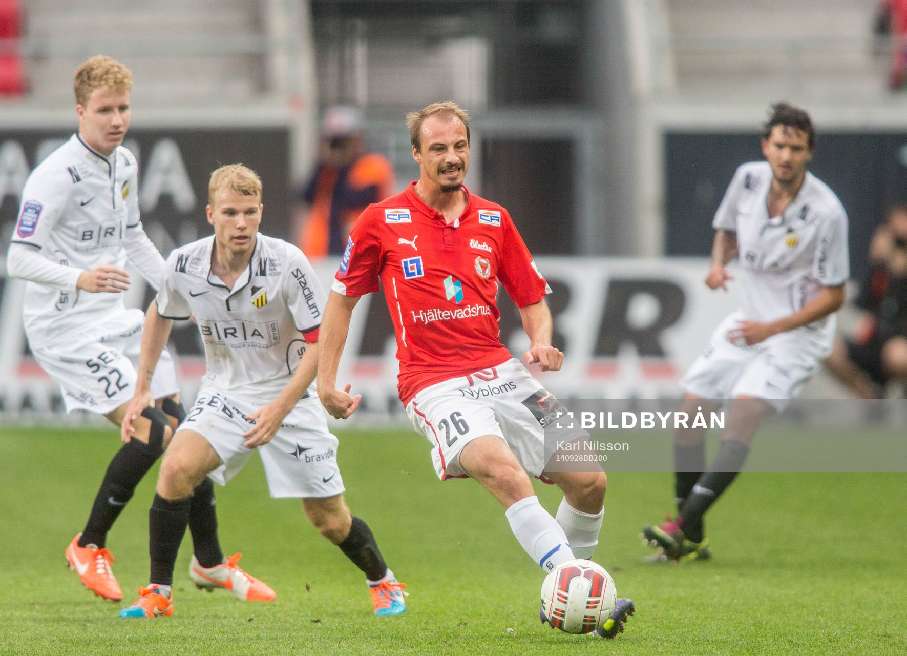 Kalmars Pär Eriksson under fotbollsmatchen i Allsvenskan mellan Kalmar och Häcken den 28 september 2014 i Kalmar.
