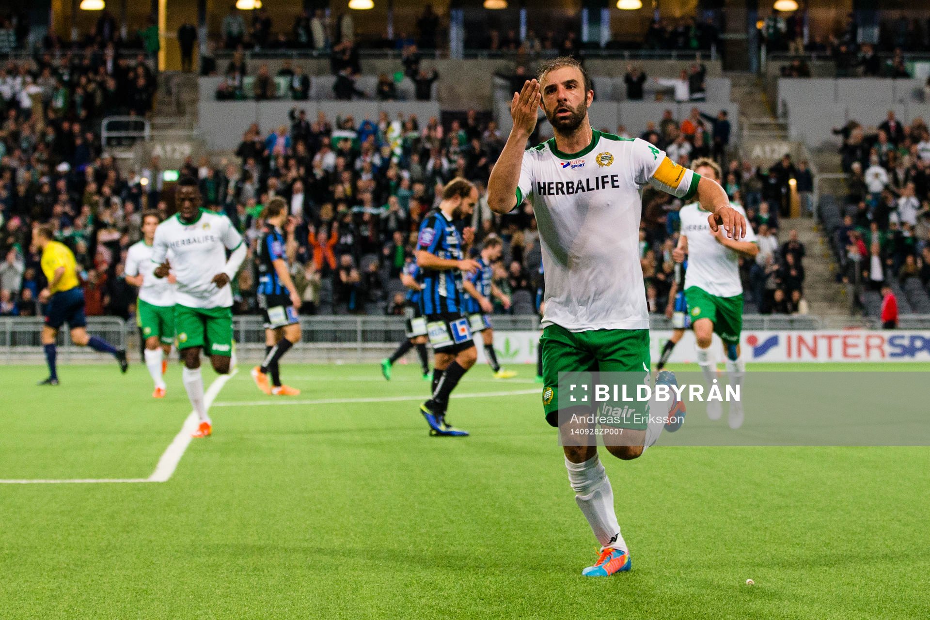 Hammarbys Kennedy Bakircioglu jublar