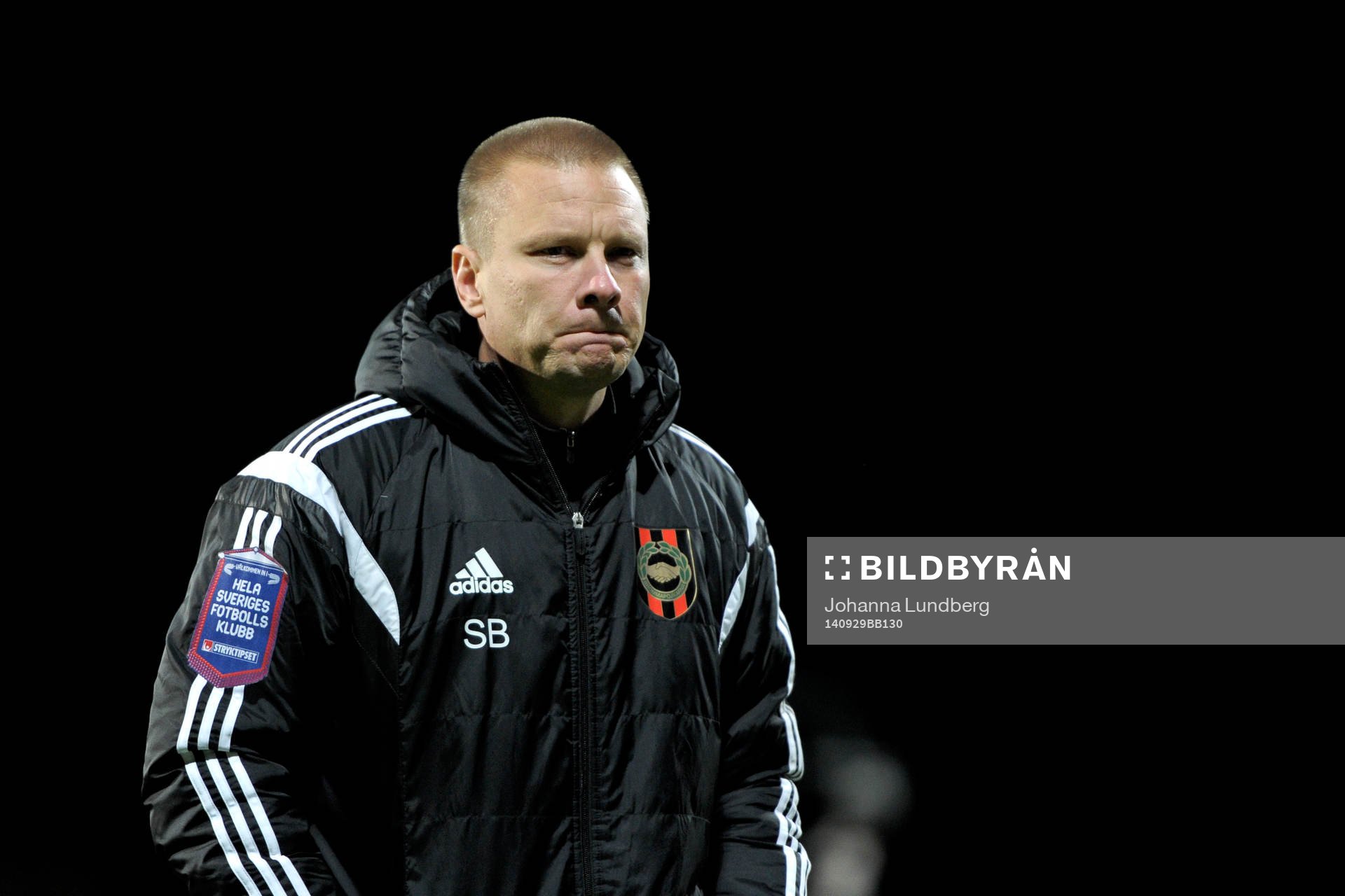 Brommapojkarnas tränare Stefan Billborn deppar