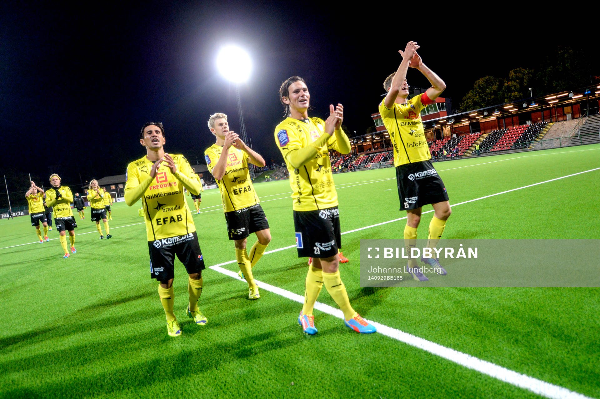 Halmstads Viktor Ljung Marcus Antonsson och Richard Magyar