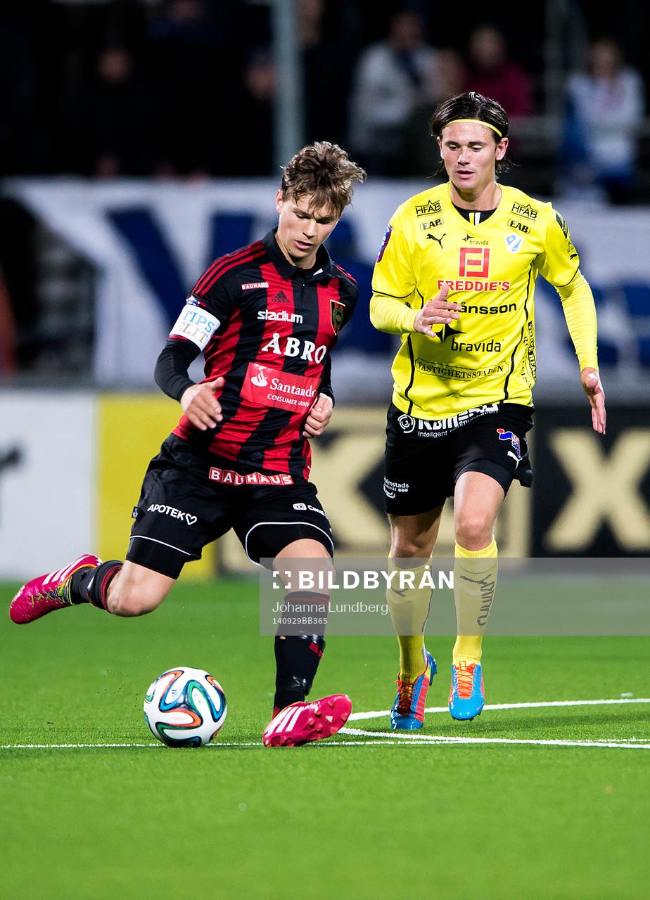 Brommapojkarnas Jesper Karlström och Halmstads Marcus