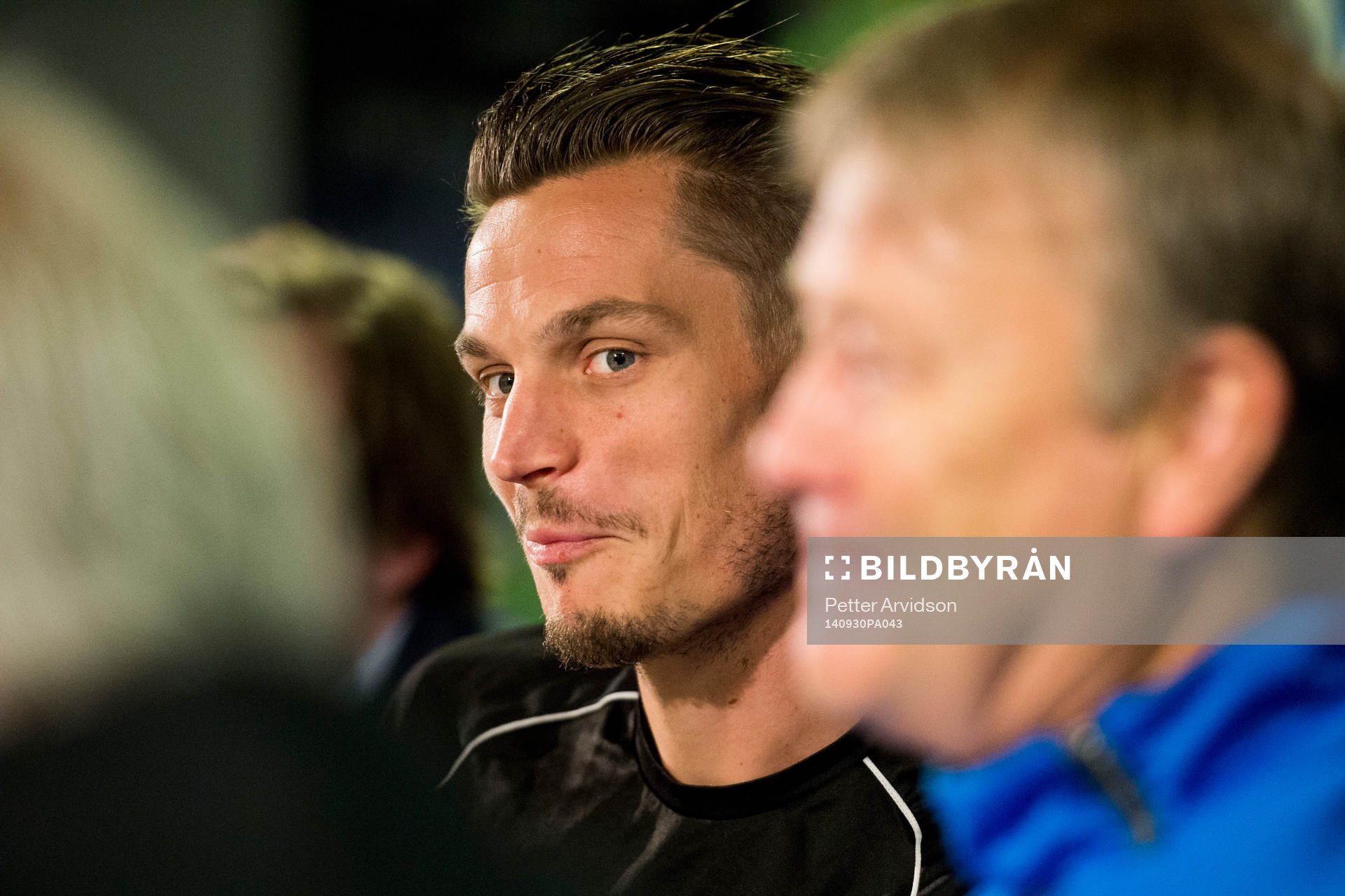 Malmö FFs Markus Rosenberg och i förgrunden tränare Åge