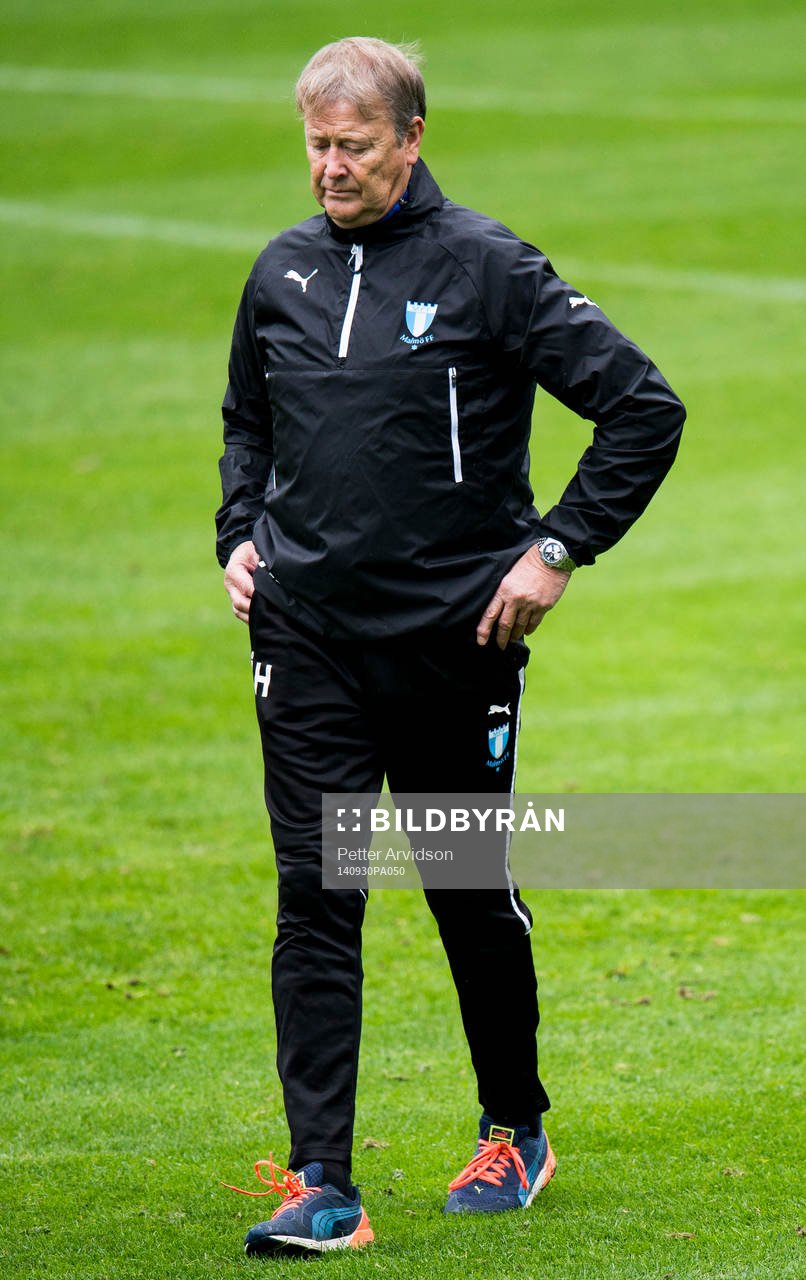 Malmö FFs tränare Åge Hareide deppar