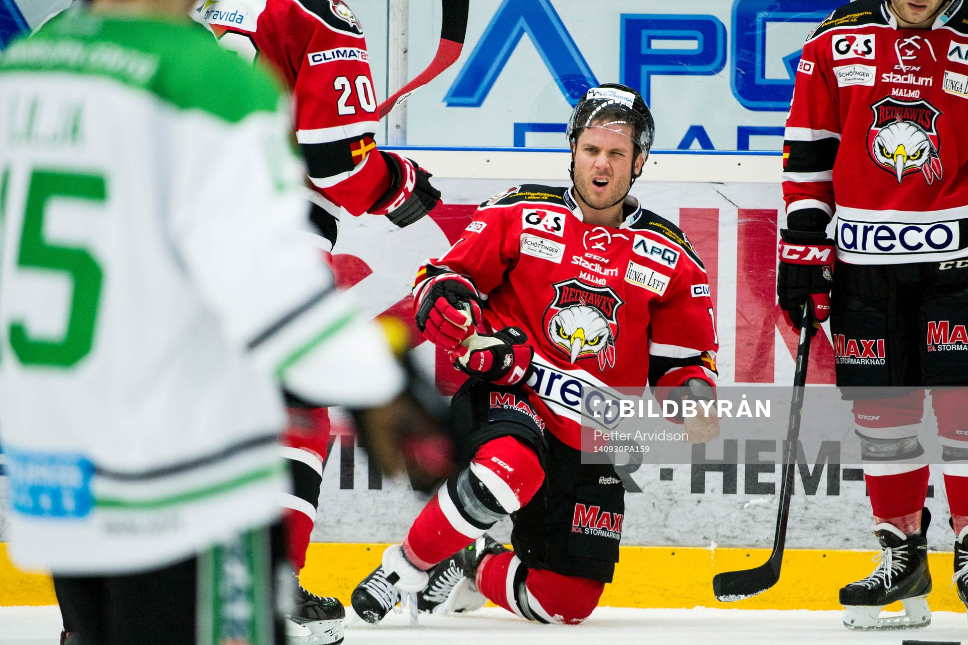 Malmö Redhawks Joey Tenute har ont