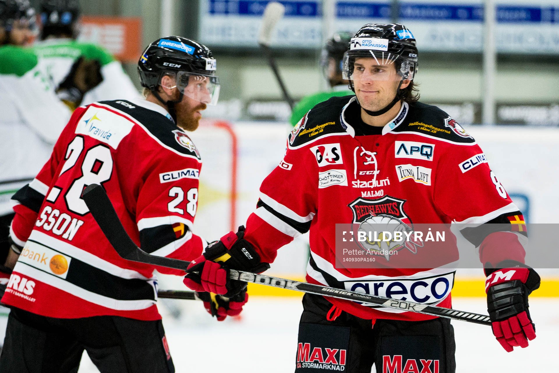 Malmö Redhawks Jens Olsson och Tony Romano