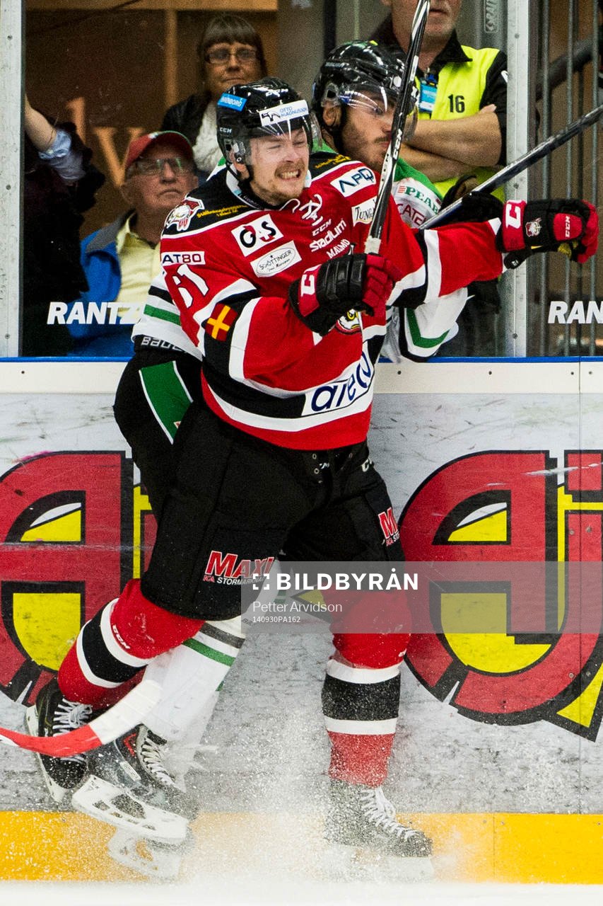Malmö Redhawks Nicklas Jadeland och Rögles Almen Bibic