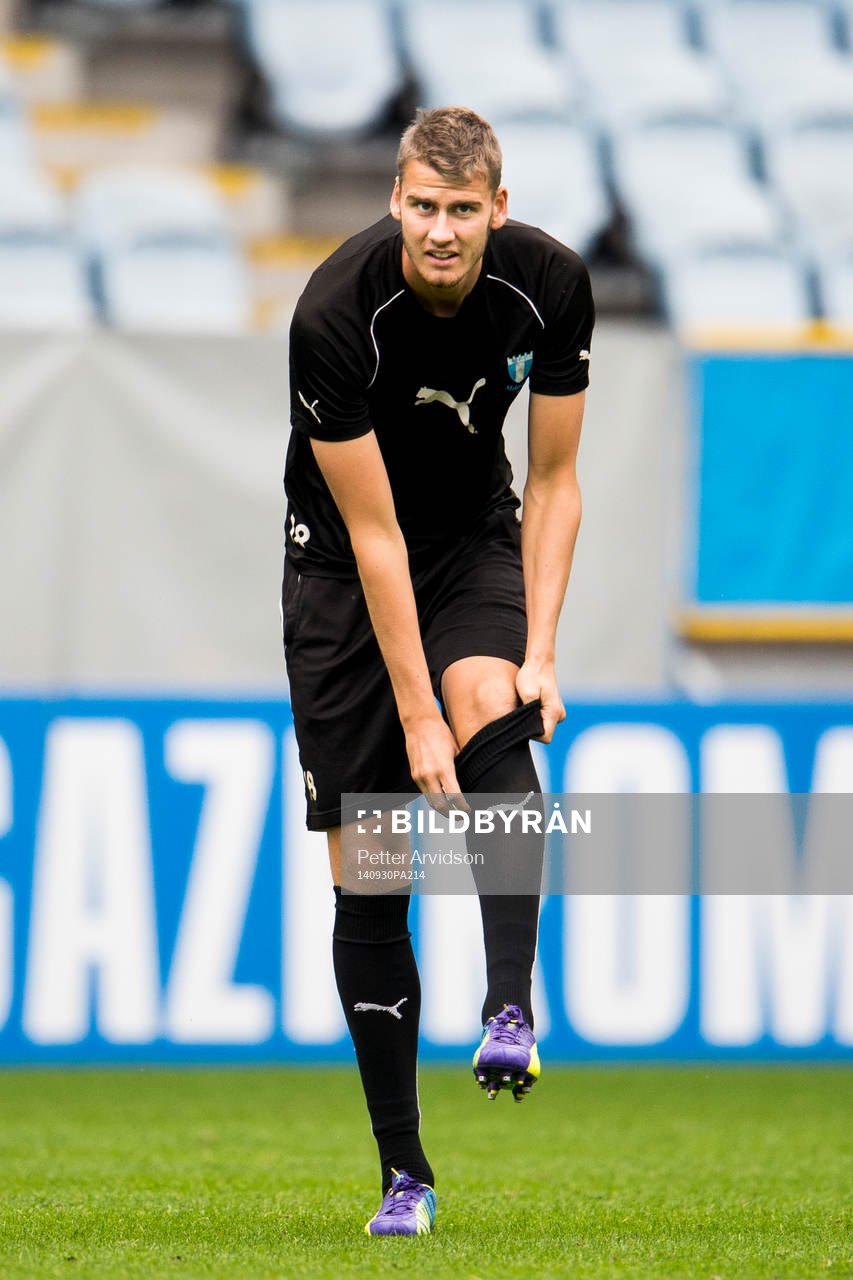 Malmö FFs Johan Hammar under en träning den 30 september 2014 i Malmö.